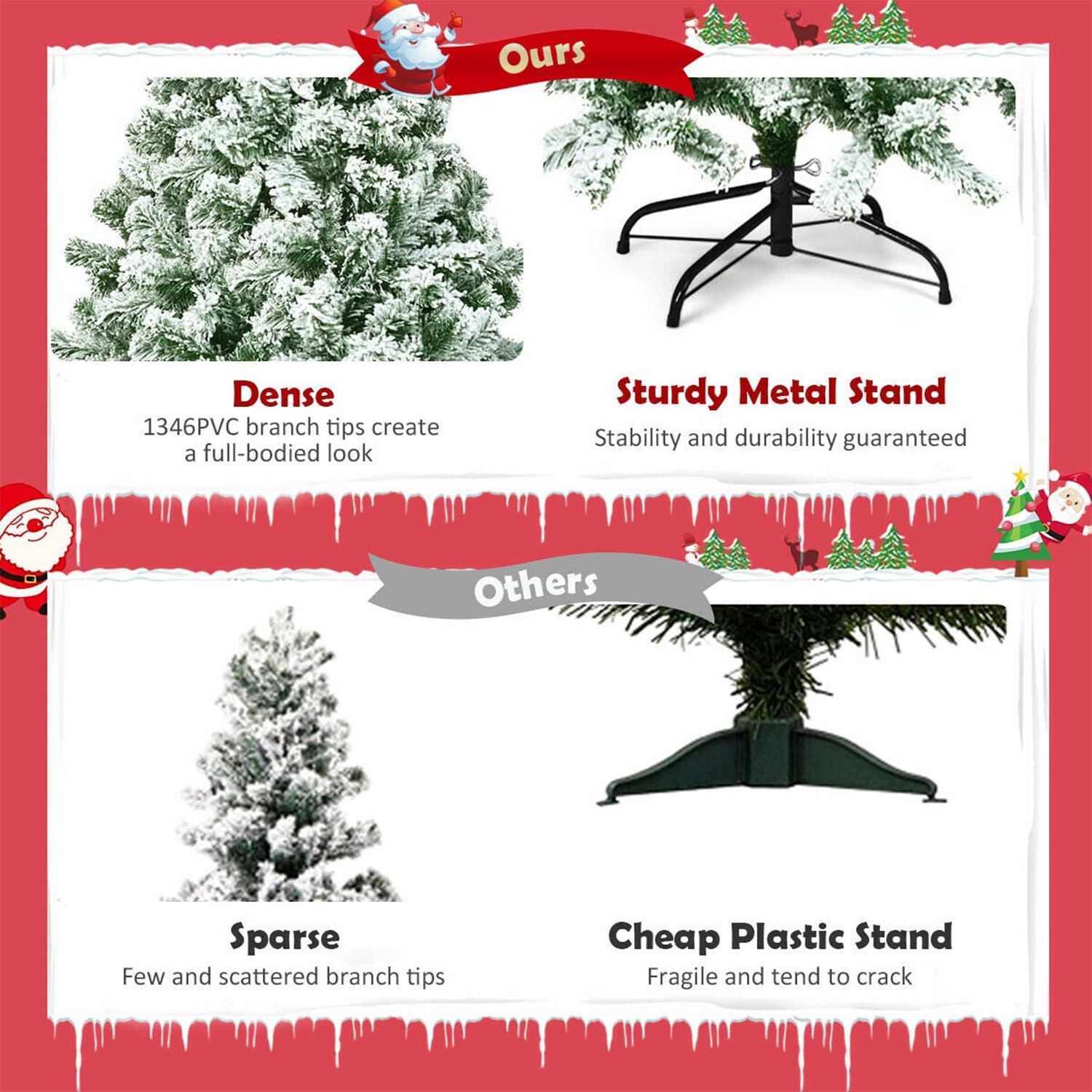 WELLFOR HYJ22867 Artificial-Christmas-Trees - View #3