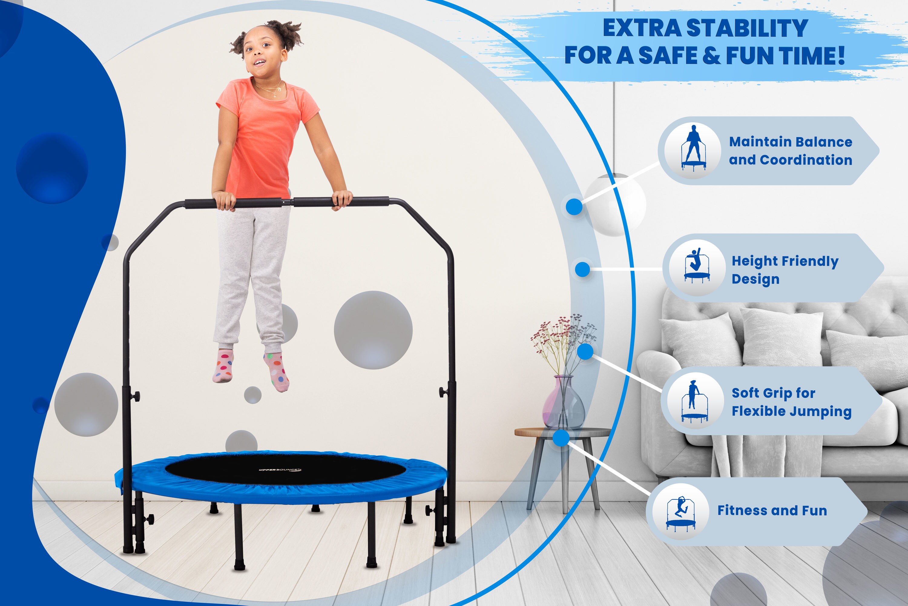 Upper Bounce Machrus Upper Bounce Mini Trampoline - Rebounder Exercise  Fitness Indoor Trampoline & Reviews