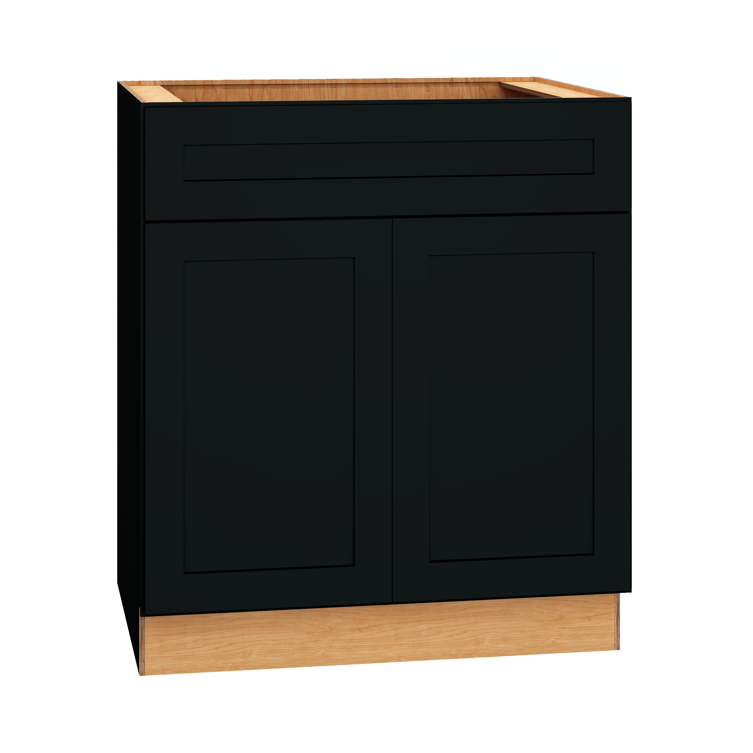 Diamond Express 61I-SB30 Jamestown 30-in W x 34.5-in H x 24-in D Black Sink Base Fully assembled Plywood Cabinet (Recessed Panel Shaker)