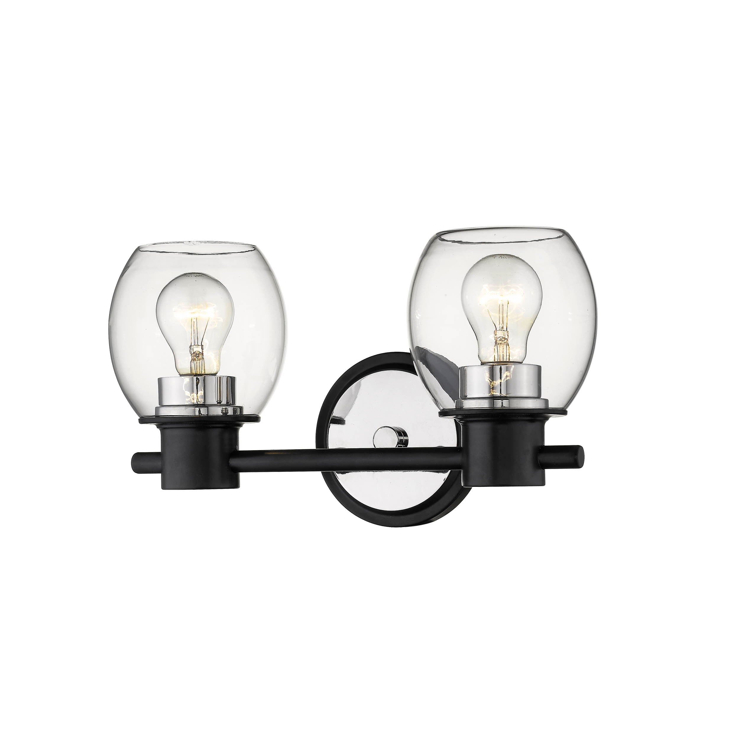 Millennium Lighting 3552-MB/PN 14-in 2 -Light Matte Black Transitional Vanity light