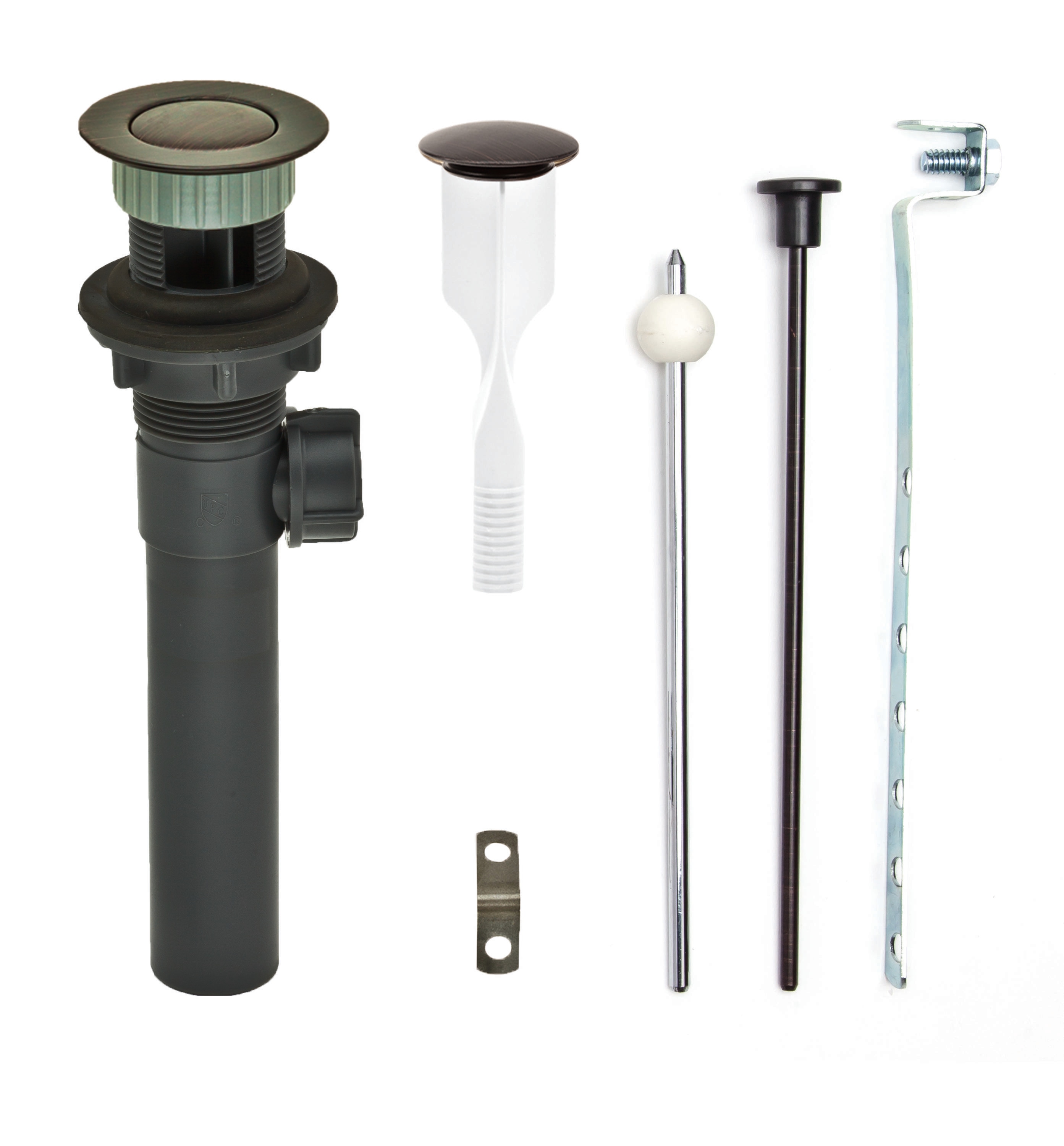 PF WaterWorks PF0324-ORB-GR ClogFREE Oil Rubbed Bronze Bathroom Sink pop up drain