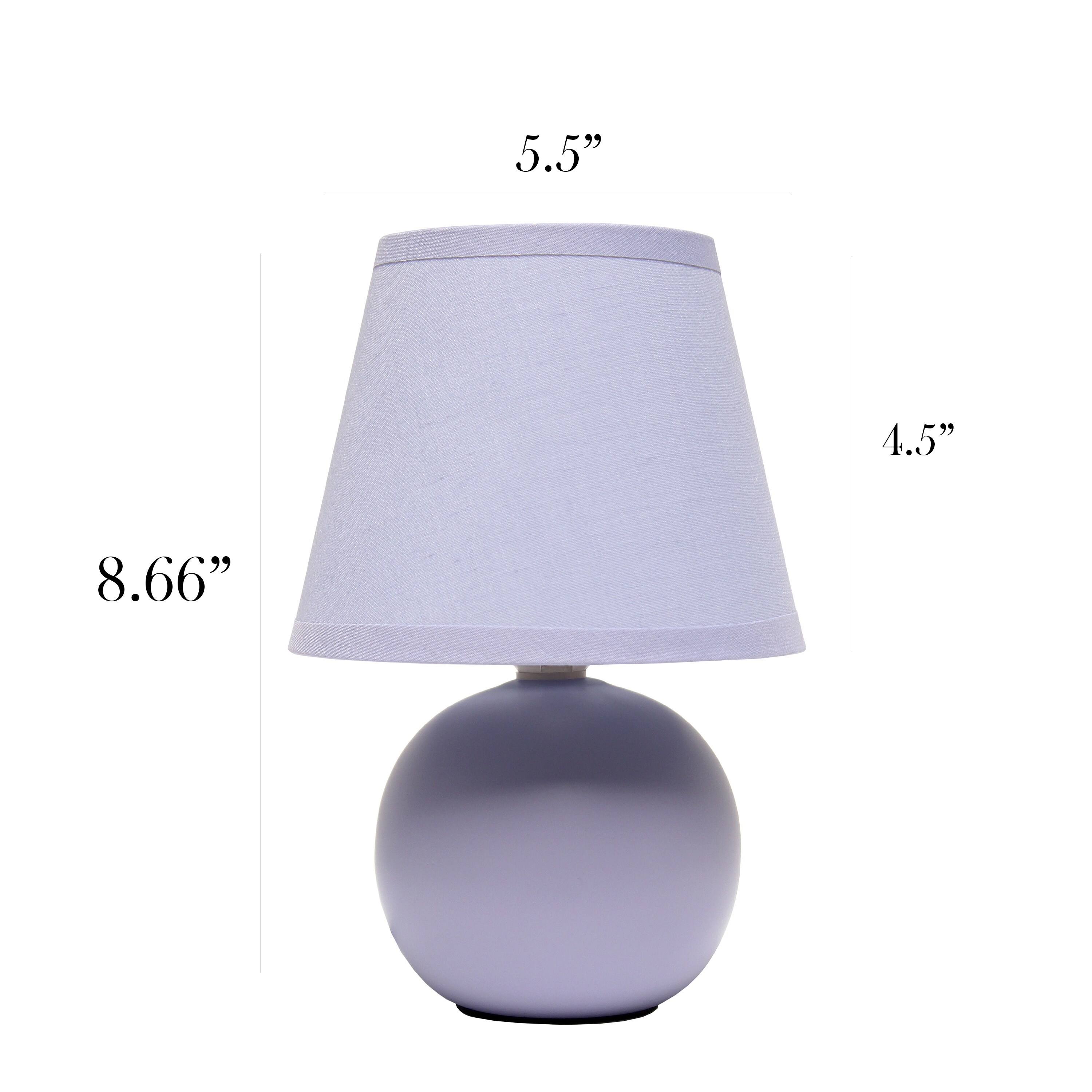 Simple Designs LT2008-PRP-LB Table-Lamps - View #3