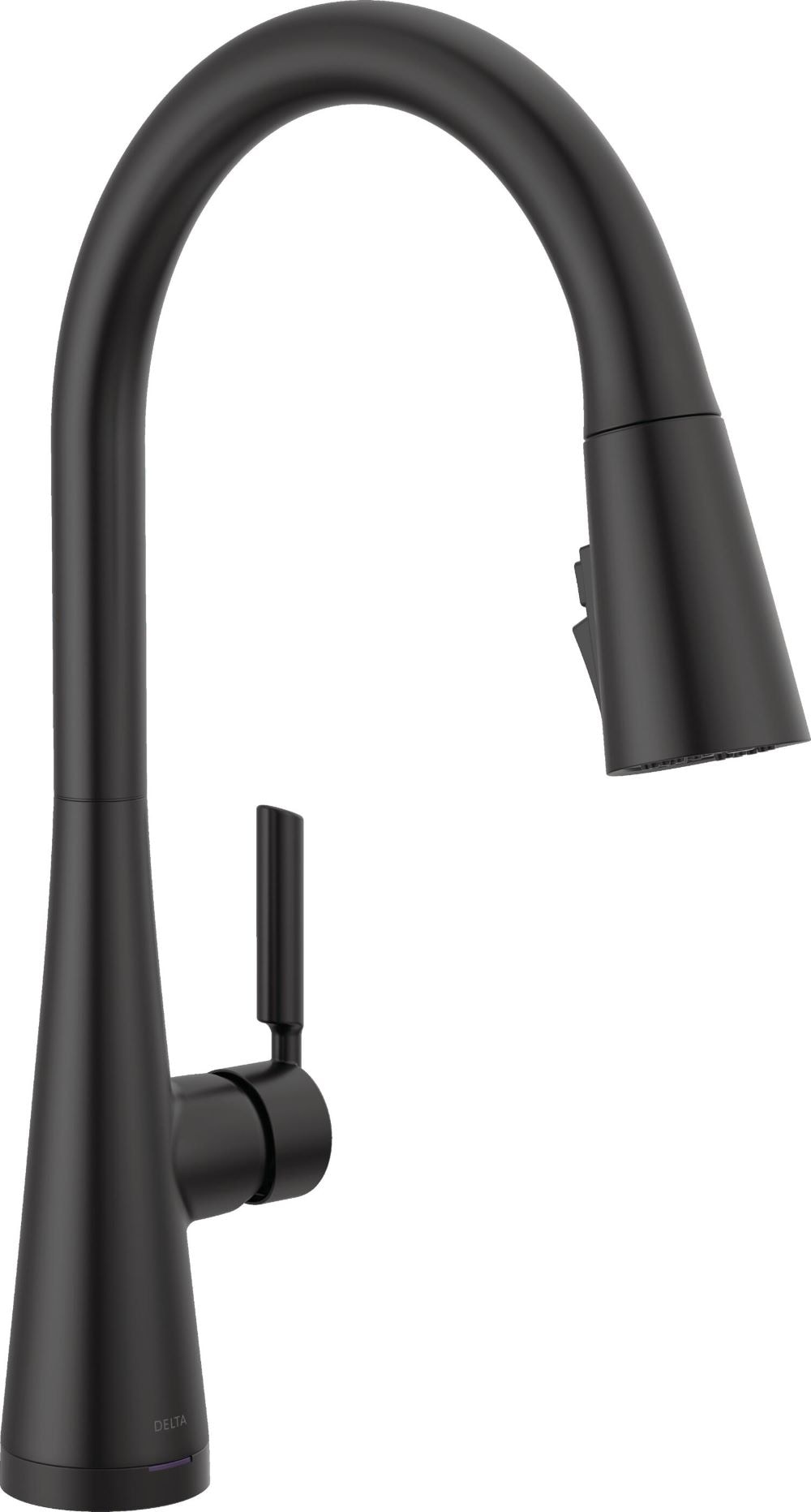 Delta Kylo Matte Black Single Handle Touchless Pull-down Kitchen Faucet ...