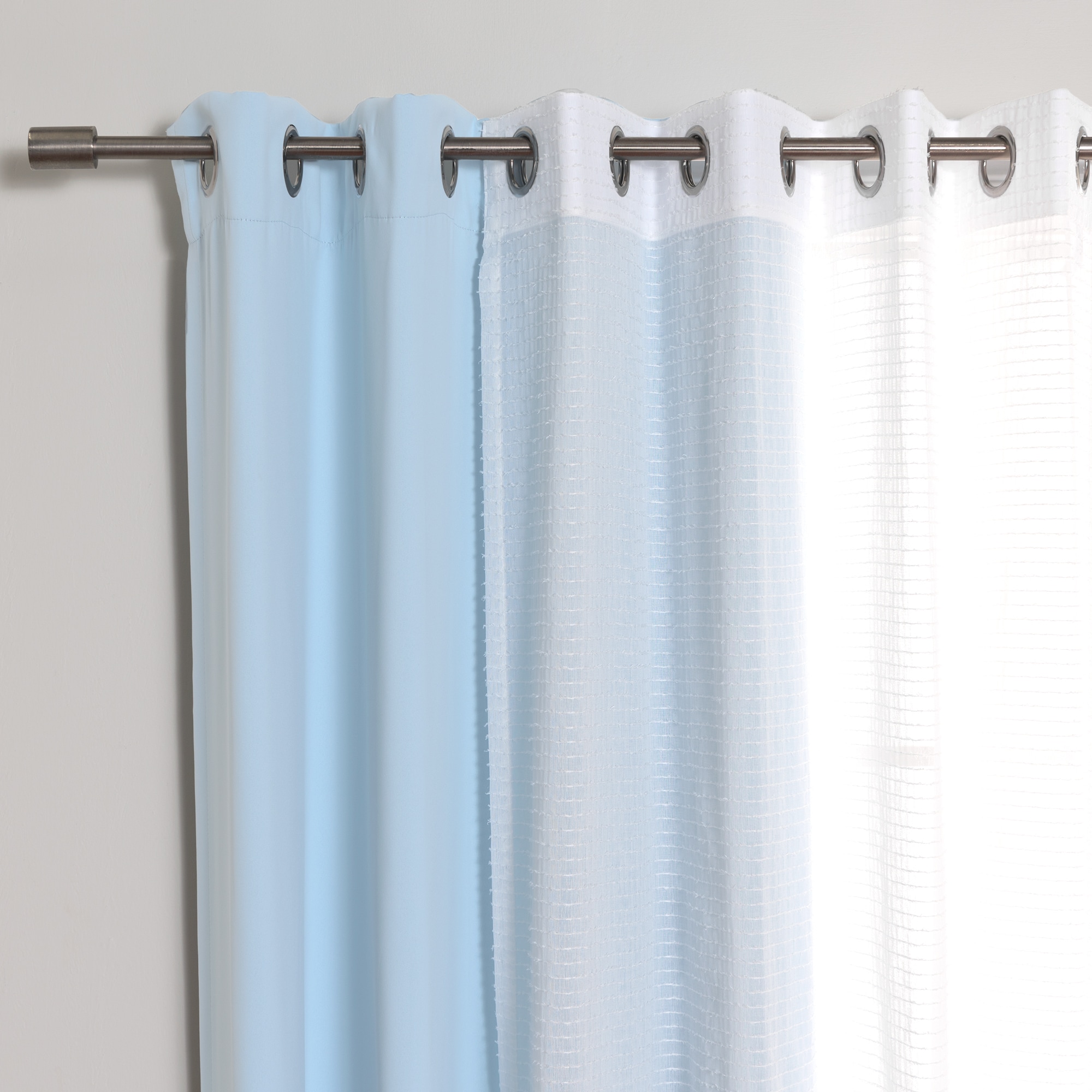 Best Home Fashion MM-STRIPE-96-SKYBLUE curtains - View #2