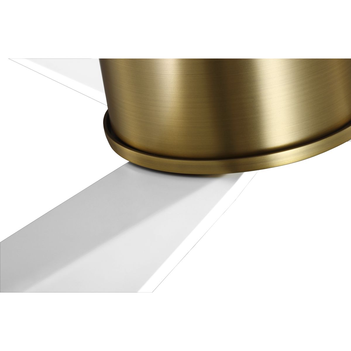 Paso 60'' Vintage Brass Ceiling Fan with Matte White Blades