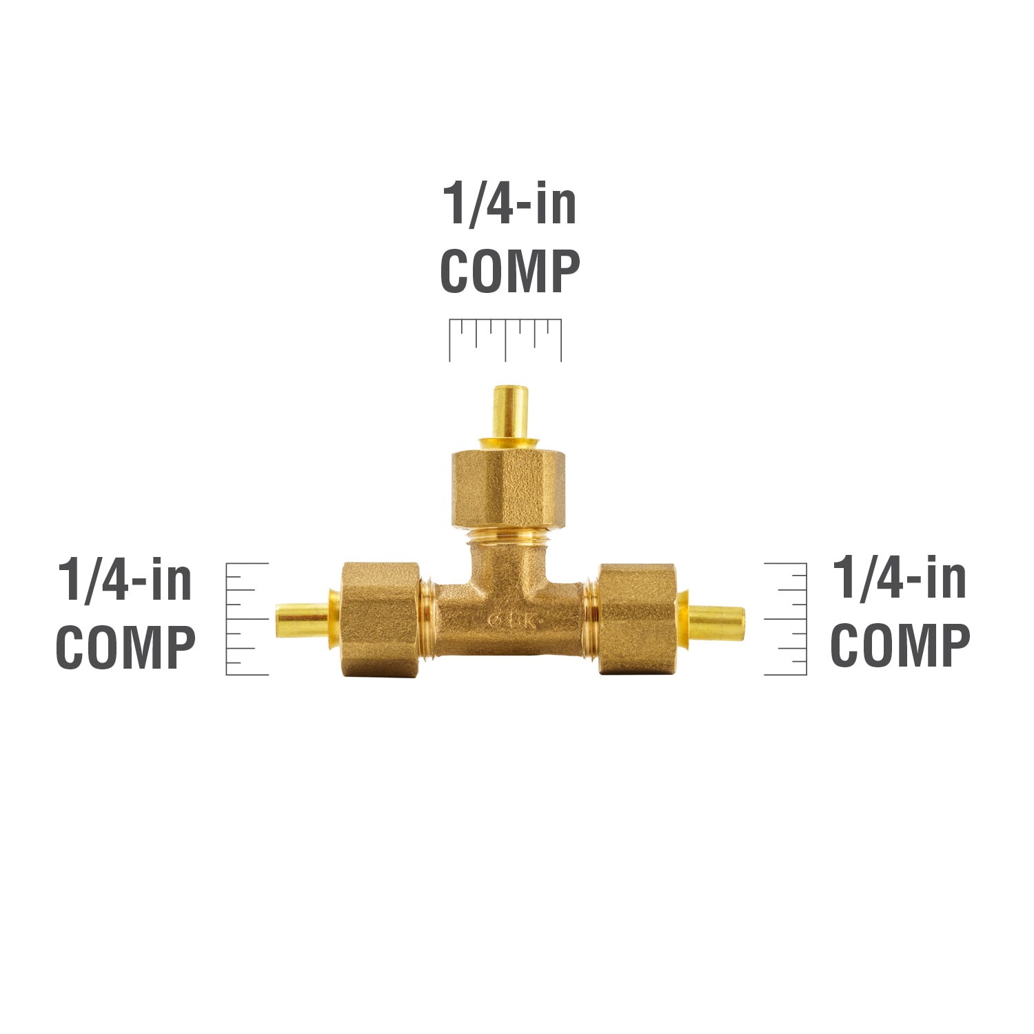 Proline Series 1/2-in x 1/2-in Threaded Tee Fitting in the Brass Fittings  department at