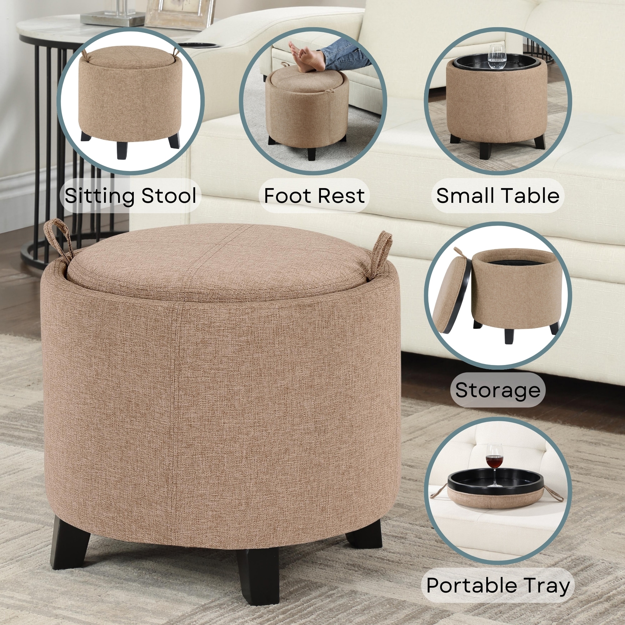 Convenience Concepts R8-220 Indoor-Ottomans - View #3