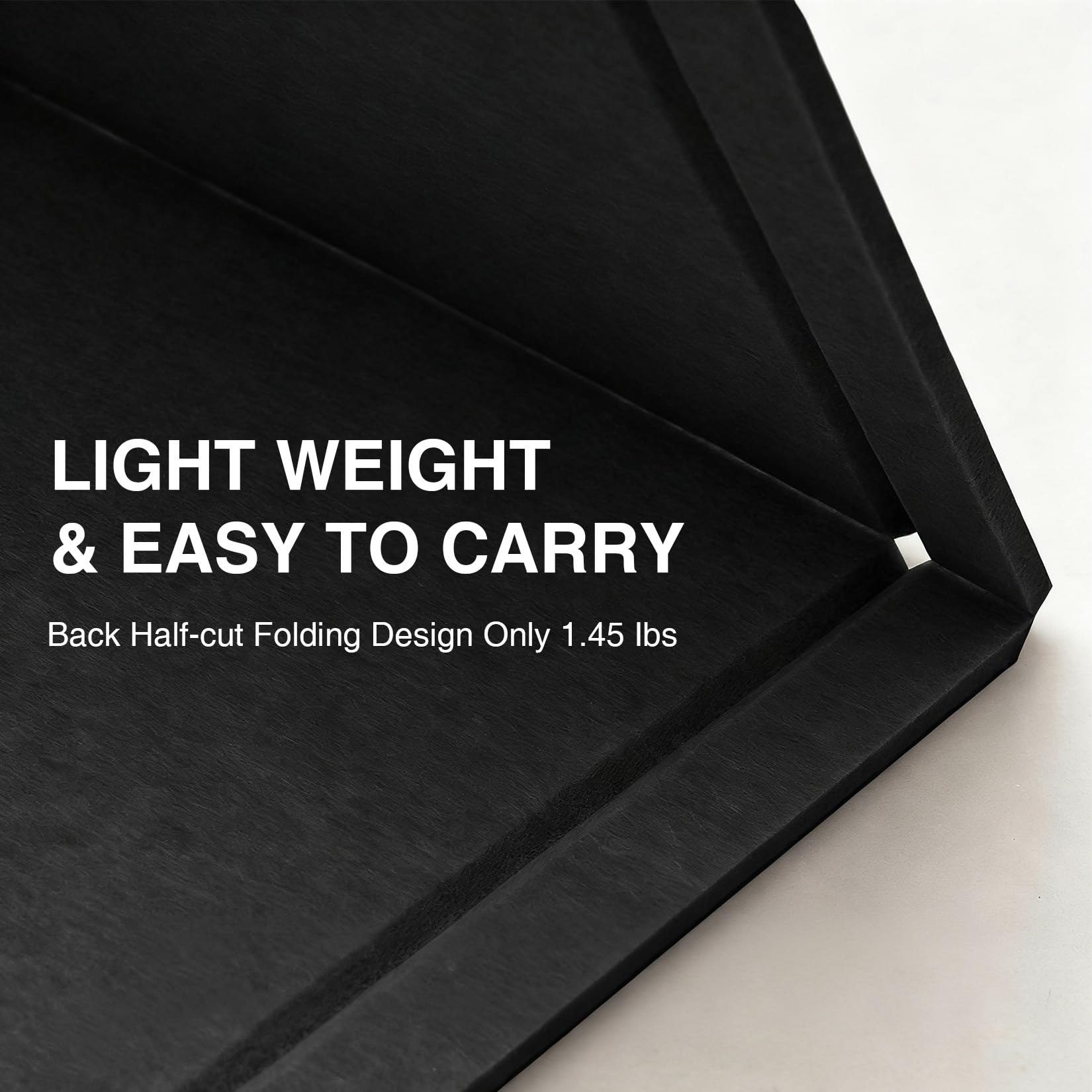 DEXSO - Large Felt Bulletin Board 36x24 Black Foldable