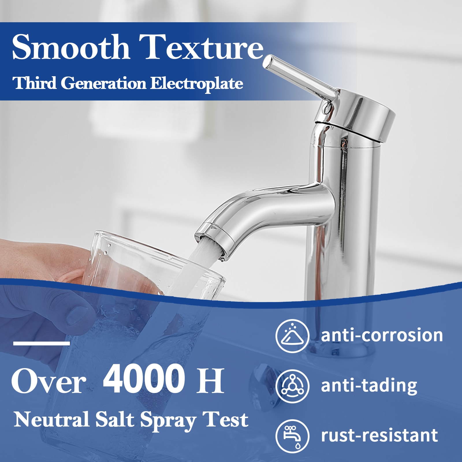 Polished Chrome Single-Handle Bathroom Faucet with Drain Assembly