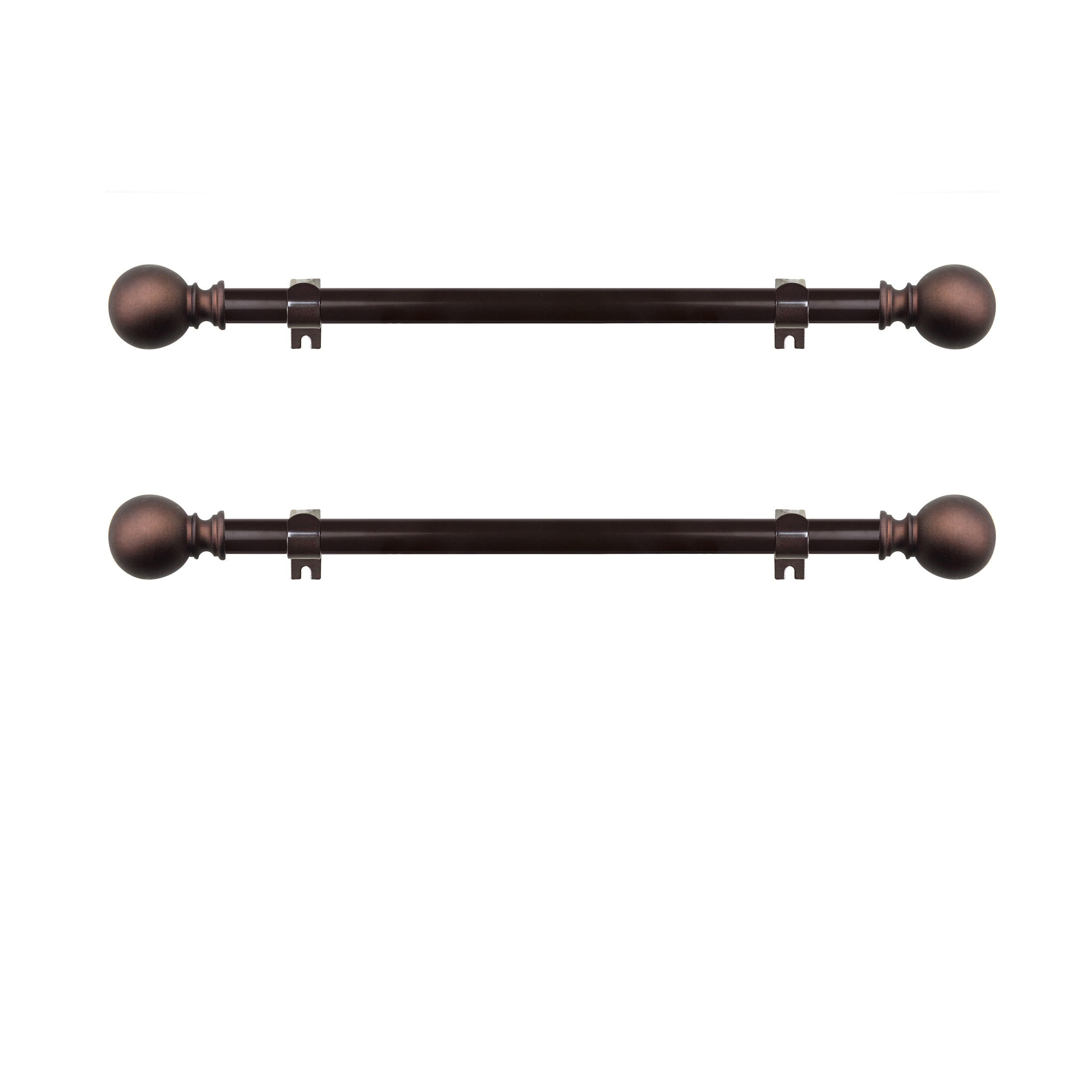 Hart & Harlow Luca 5/8-in Side Curtain Rod 12-20 inch (Set of 2 