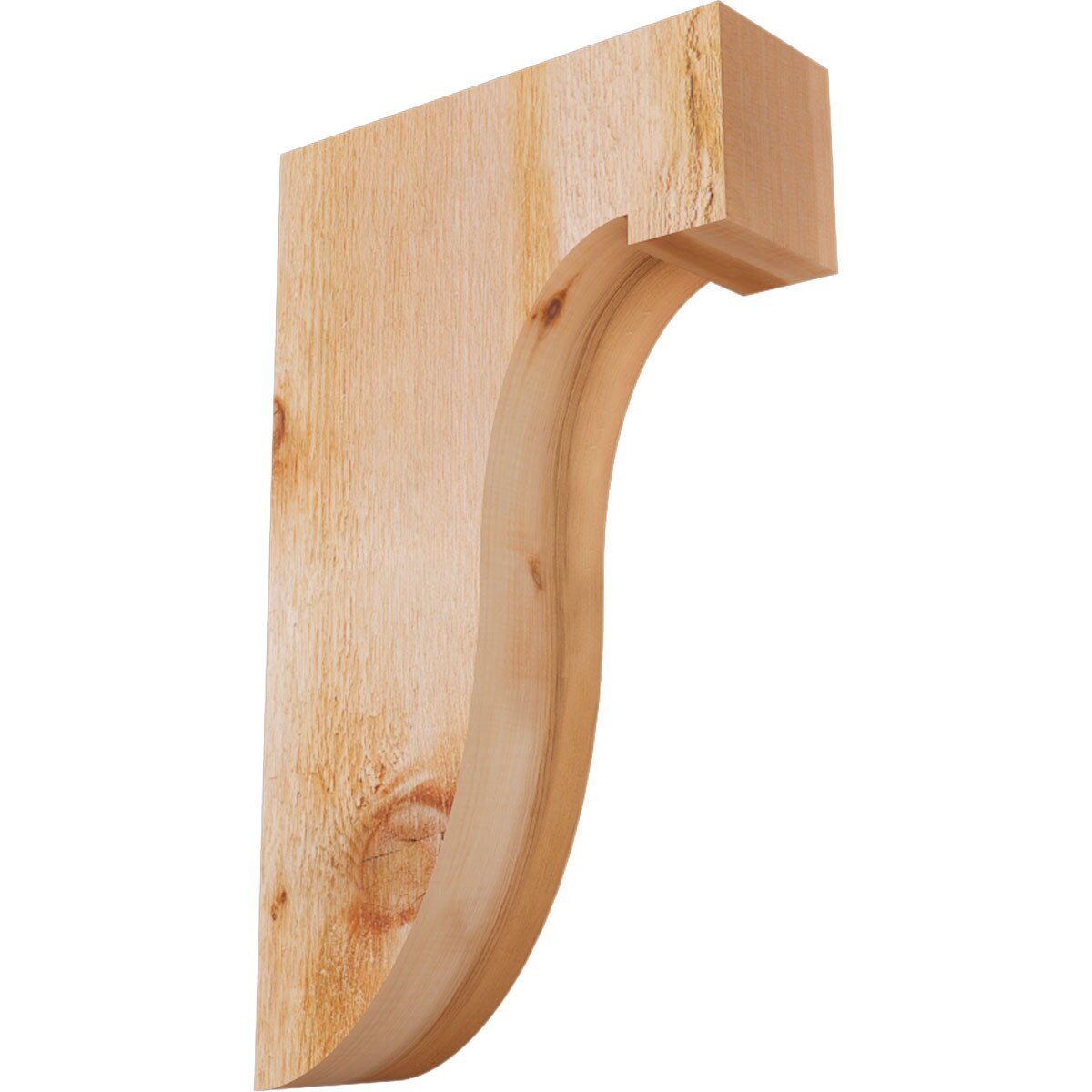 Ekena Millwork COR04X12X20DEL00RWR 4-in x 12-in x 20-in Del monte Unfinished Western red cedar Wood Paintable/Stainable Corbel