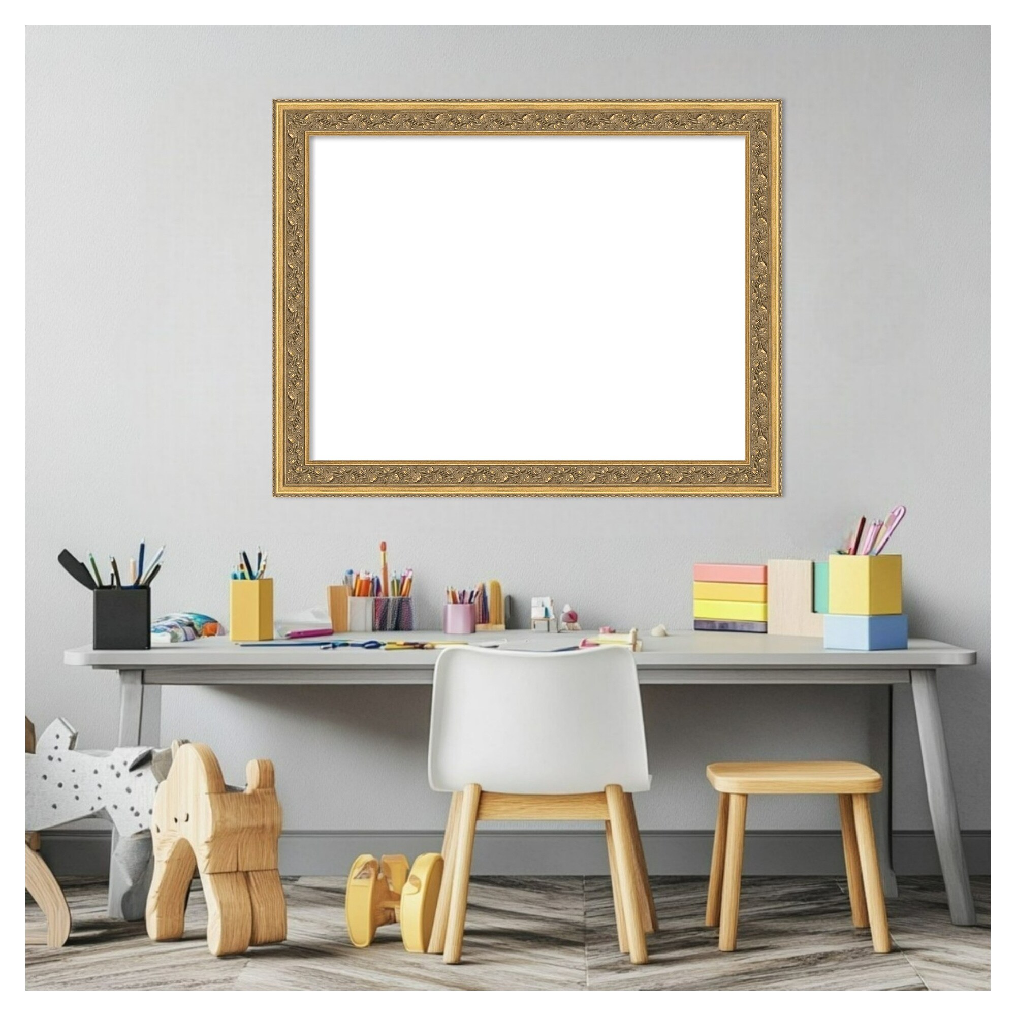 Amanti Art Carter Dark Gold Framed Dry Erase Magnetic Board 22 x 28 in ...