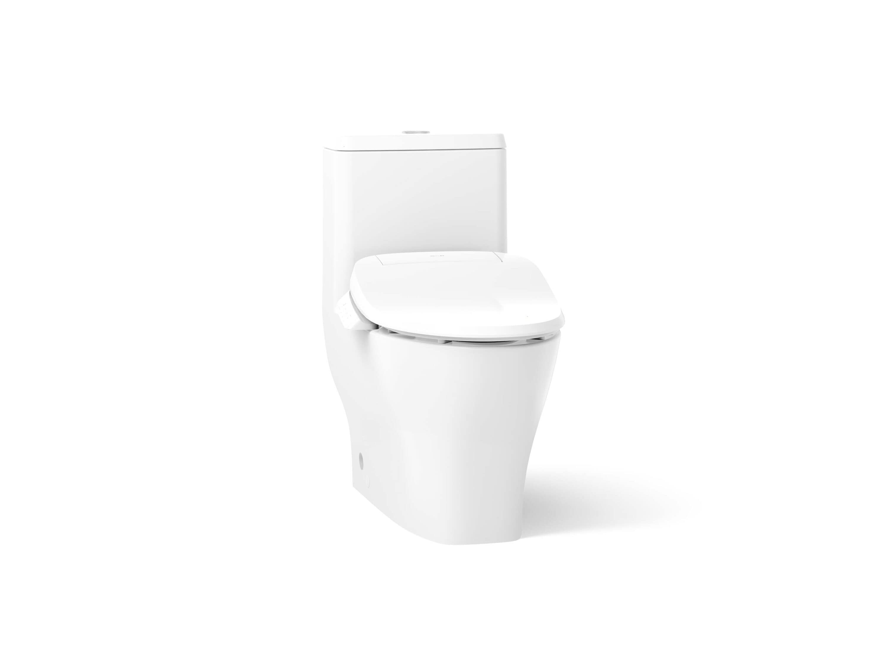 KOHLER 23188-HC-0 Reach Curv White Compact elongated Standard height 12-in Rough-In WaterSense 1.28 GPF Dual 1-piece