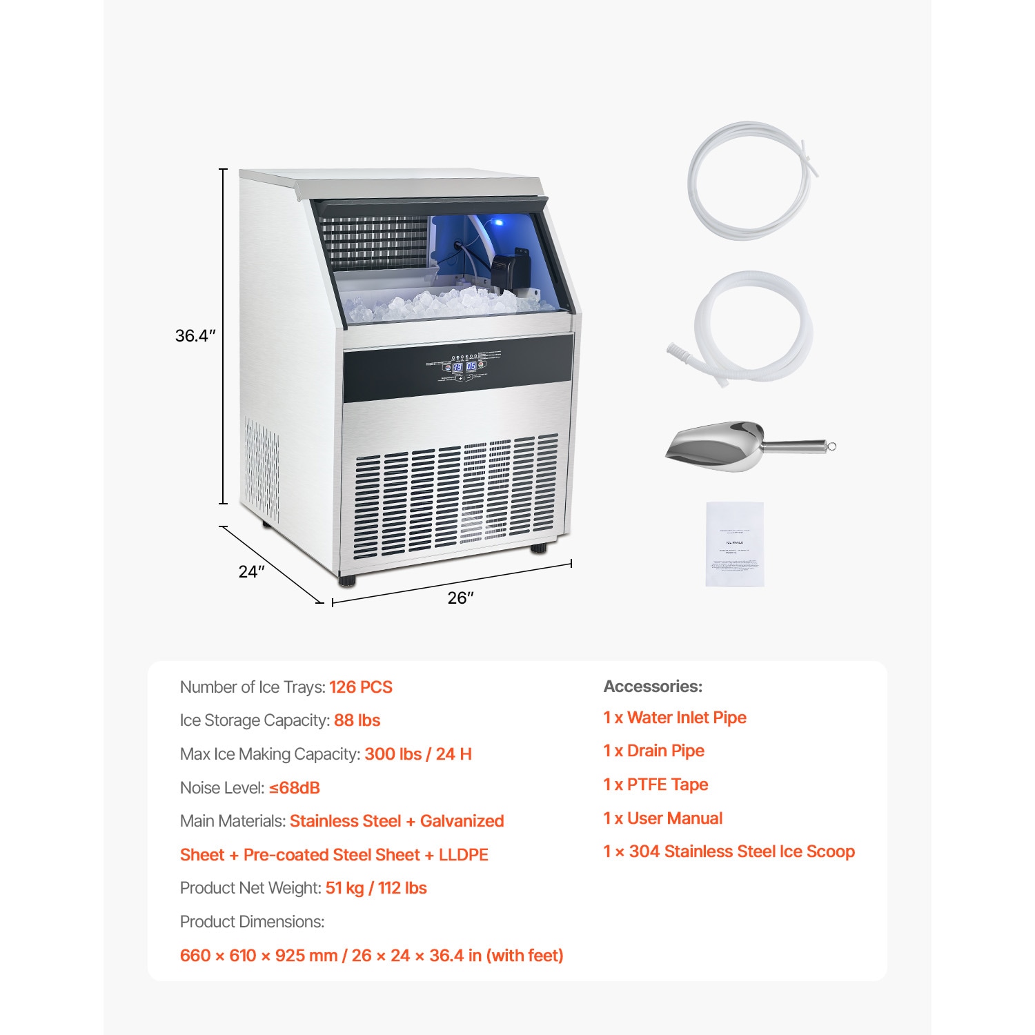 VEVOR TSJGJ2200W418LAWMV1 Commercial-Ice-Makers - View #8