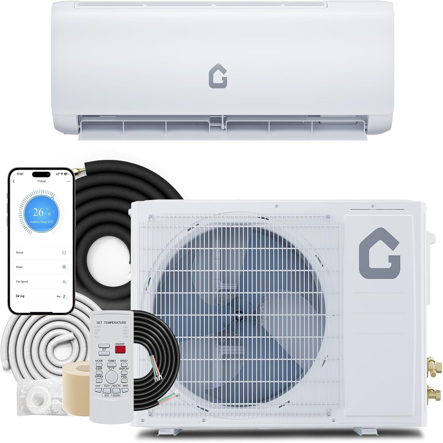 Garvee 12000BTU 750sq ft 230Volt White Through the Wall Air Conditioner with Heater with Remote 18.5 Series #LSHQQPHO-161GL6KZ