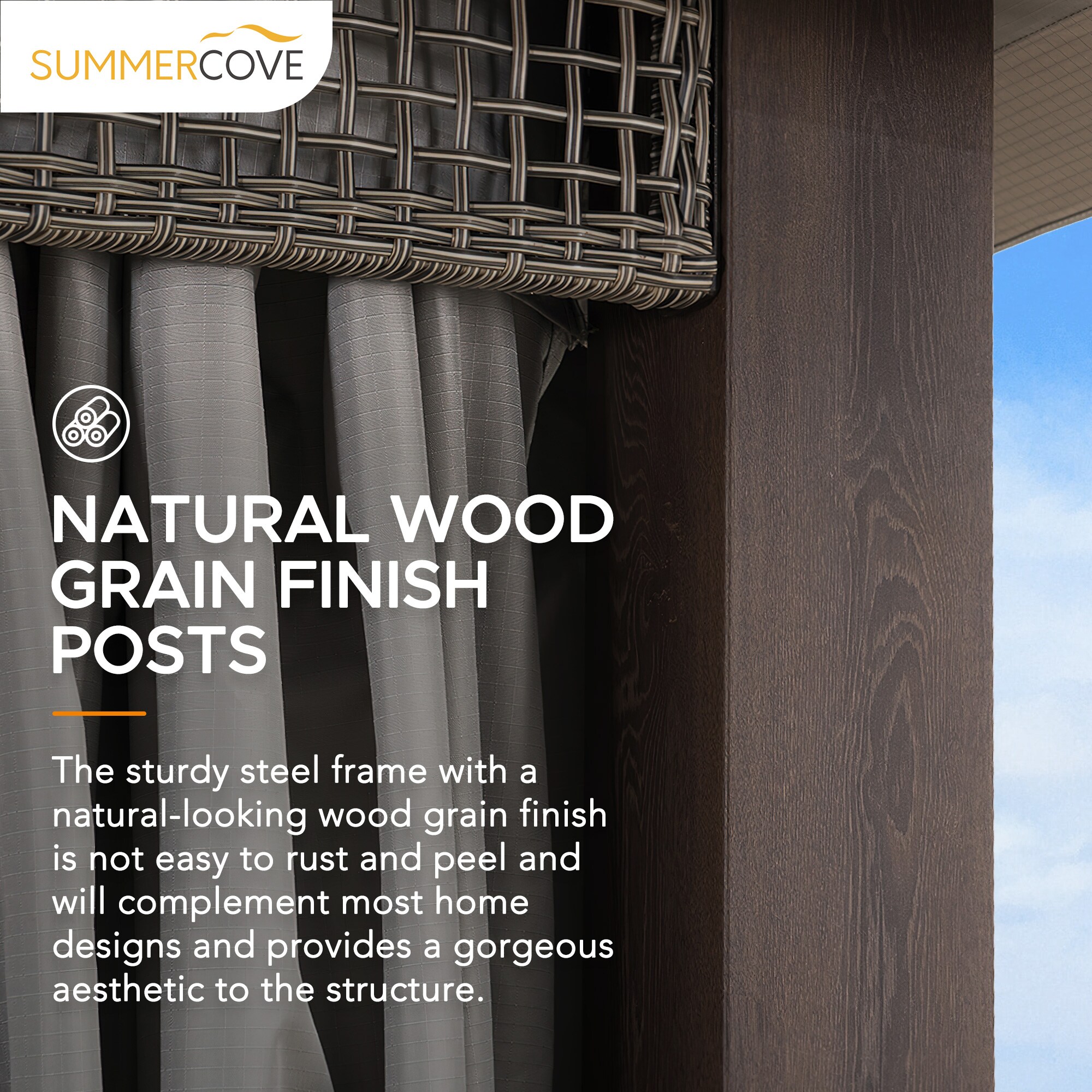 Sunjoy A101013005 Wood-Resin-Gazebos - View #4