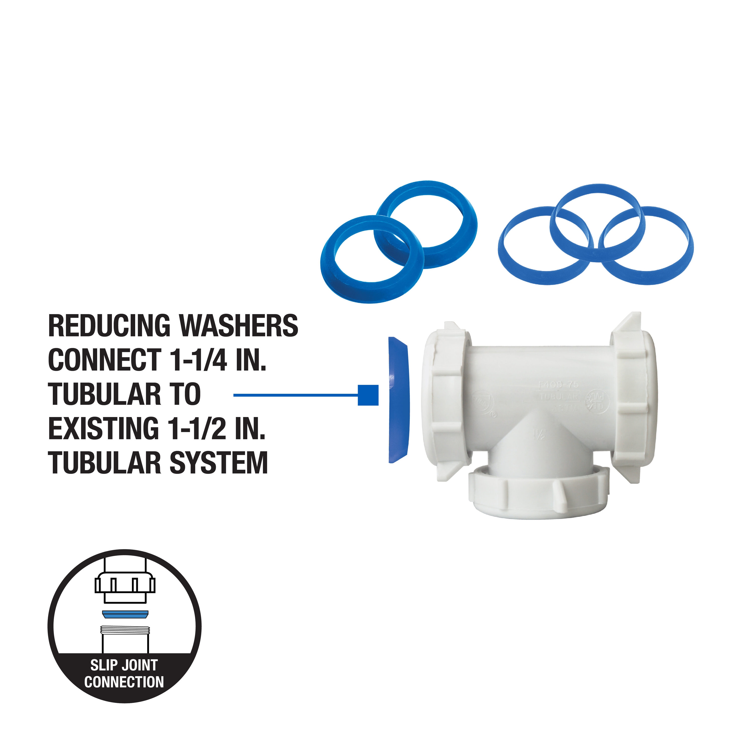 Dearborn 1000000645 1-1/2-in Plastic Three-way coupling