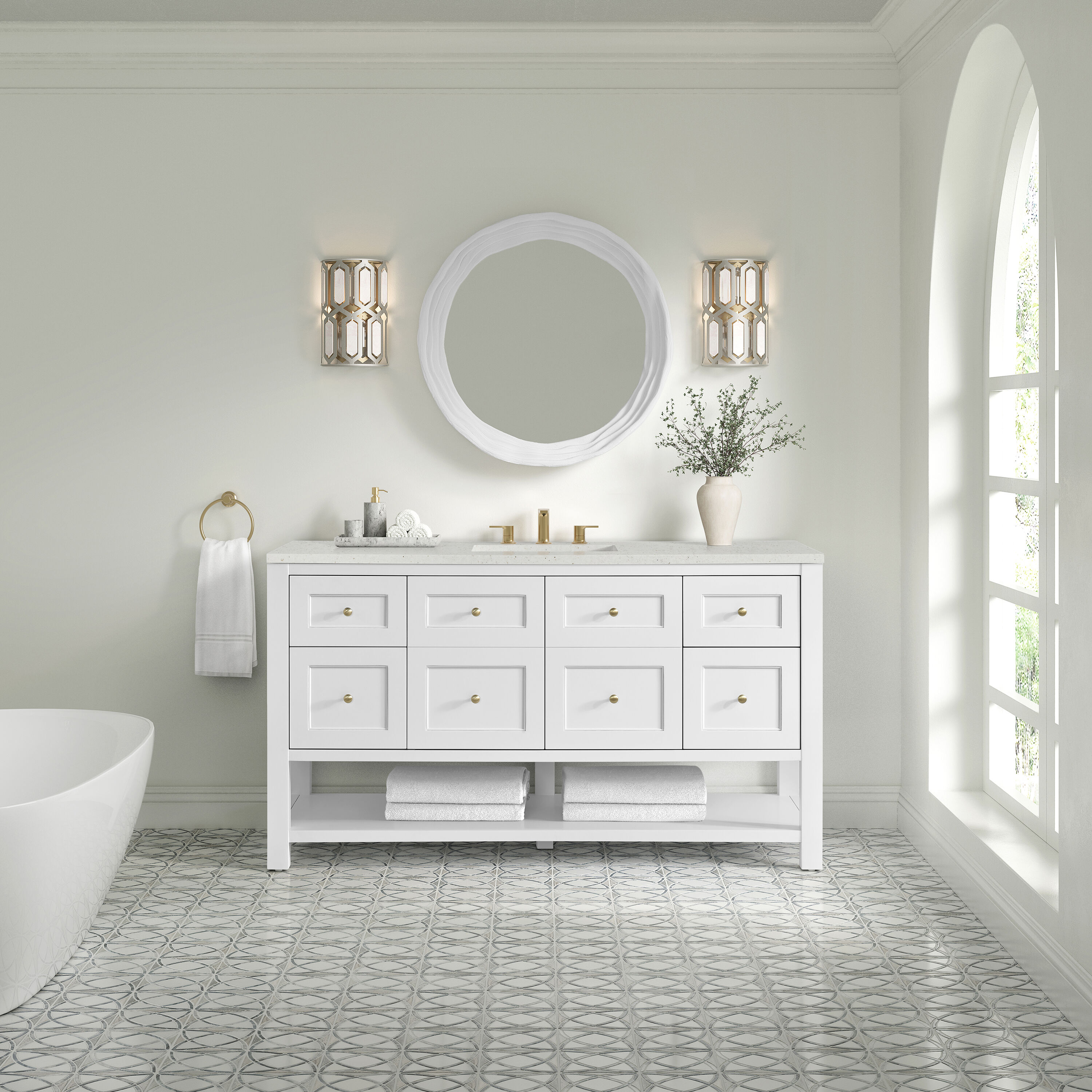 James Martin Vanities 330-V60S-BW-3LDL Bath-Vanity-Combo - View #2
