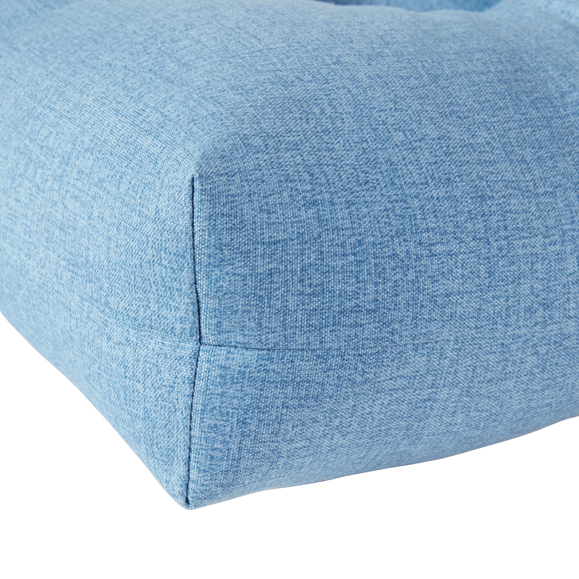 Denim Blue Polyester Outdoor High Back Chair Cushion
