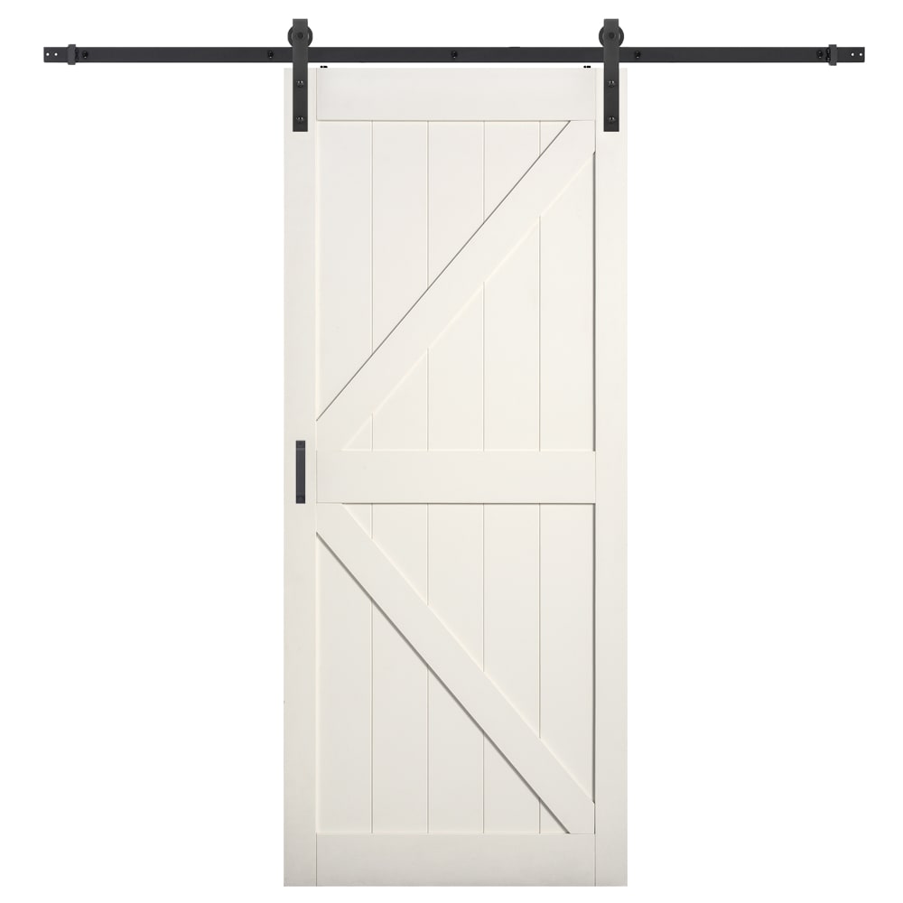 RELIABILT 42-in x 84-in White Primed K-frame Mdf Single Barn Door ...