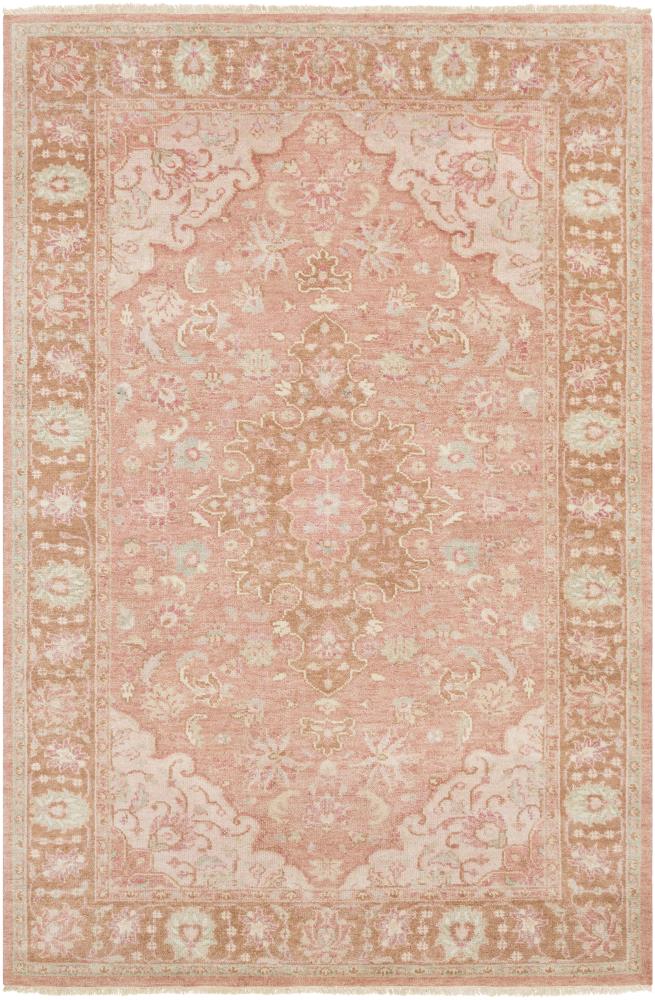Surya TNS9006-5686 Transcendent 6 X 9 (ft) Wool Pink Medallion Oriental Area Rug