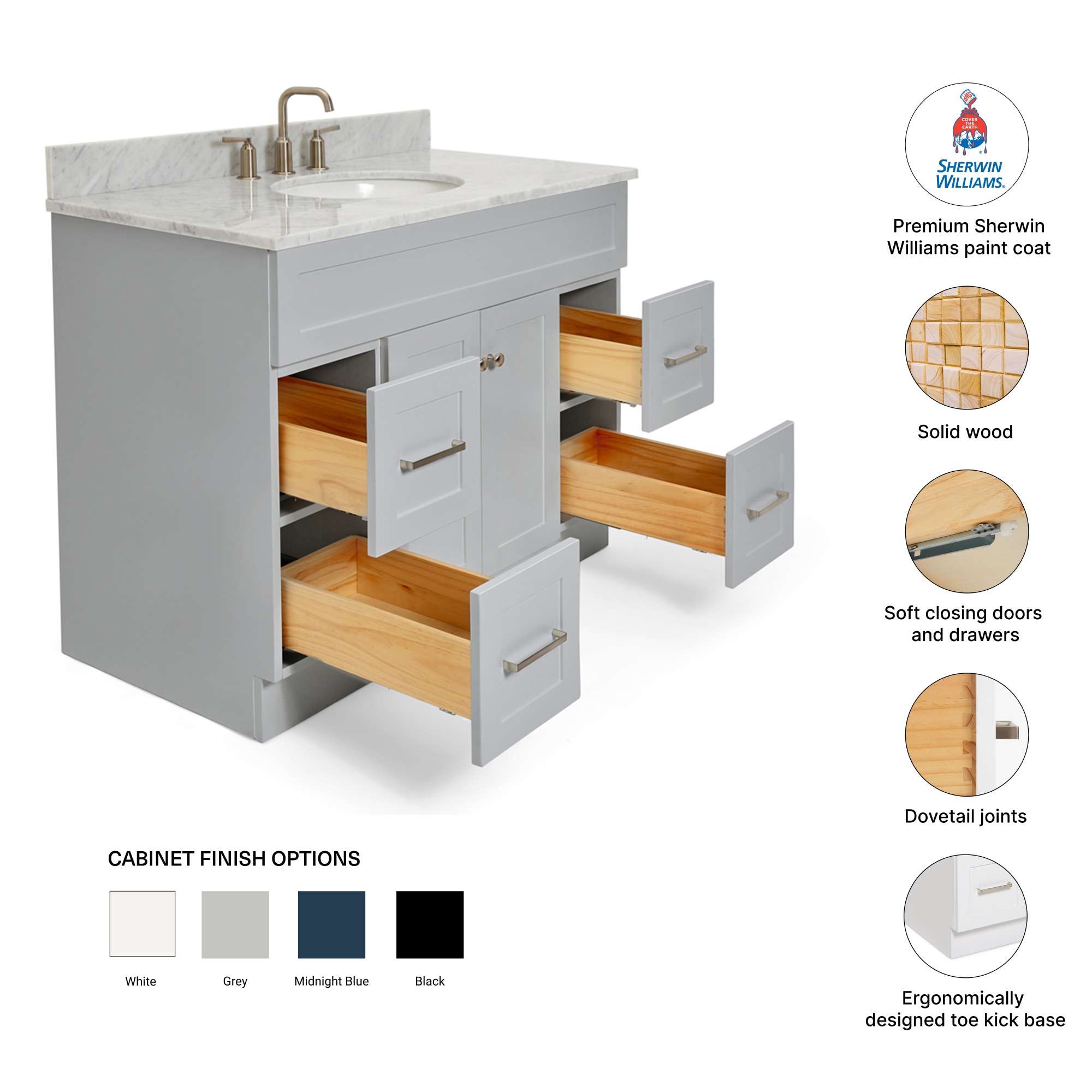 ARIEL F043SCW2OVOGRY Bath-Vanity-Combo - View #4