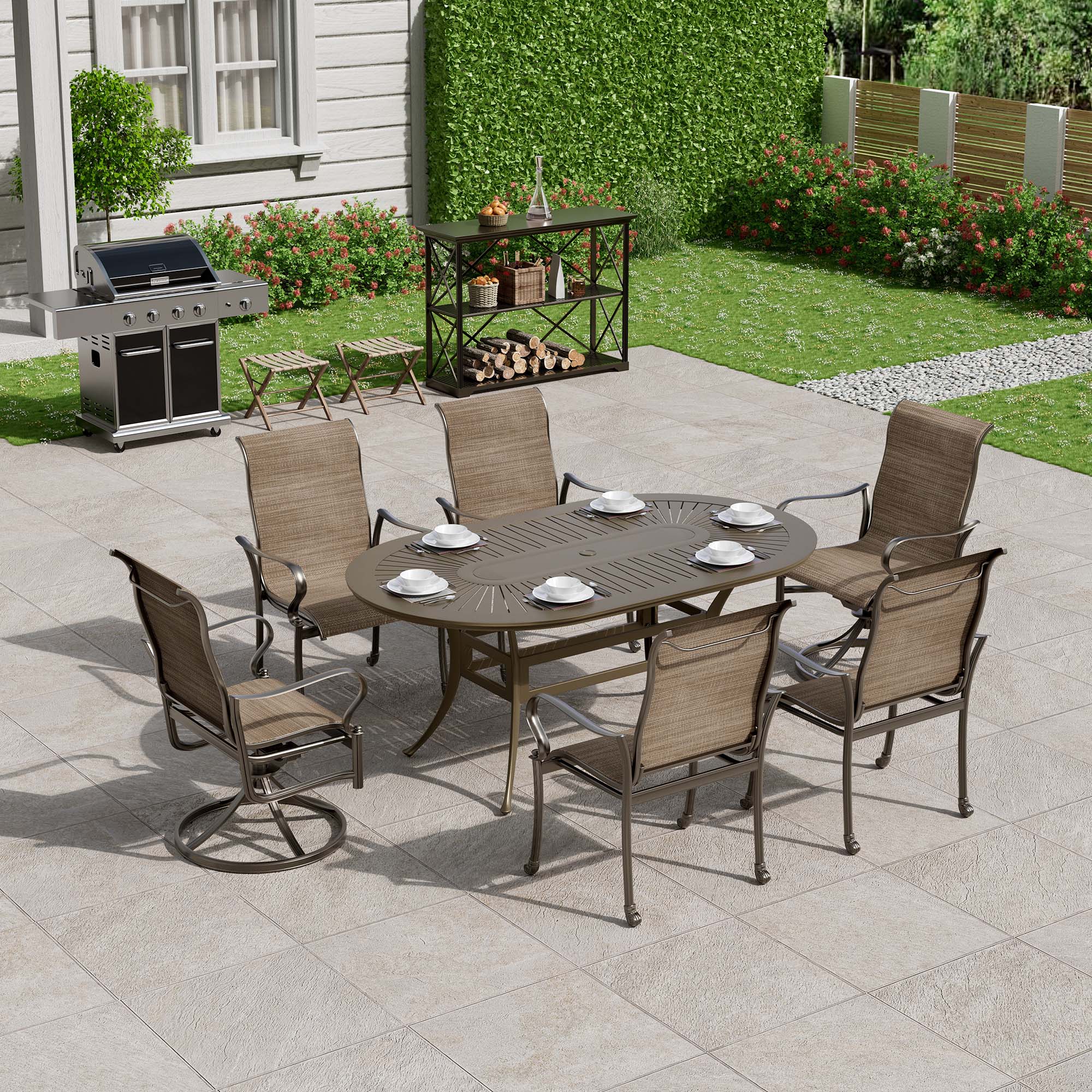 Clihome CL-ODTCE0CR Patio-Dining-Sets - View #2