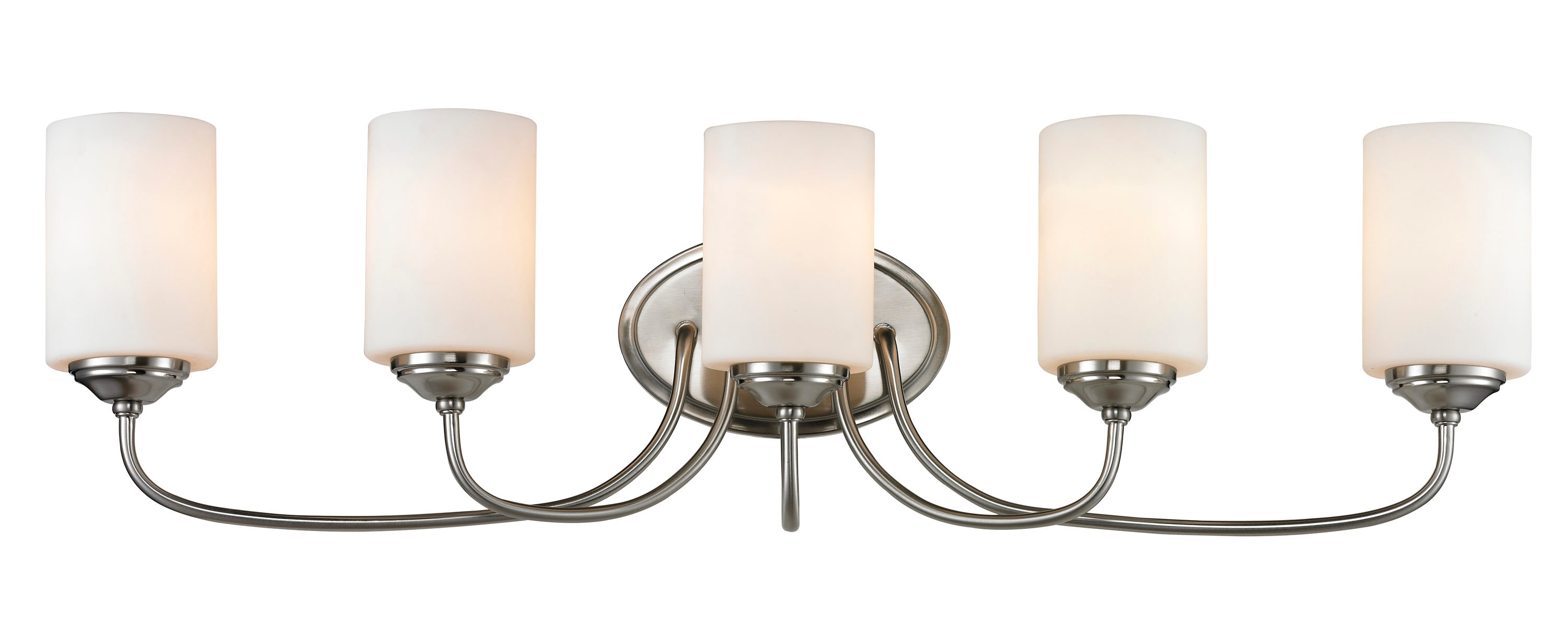 Z-Lite 434-5V-BN Cardinal 34.75-in 5 -Light Brushed Nickel Transitional Vanity light