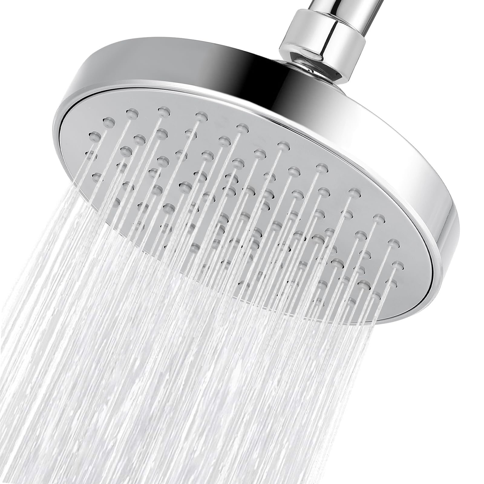 Anqtovp -  High Pressure Shower Head 4 7 Inch Rainfall Chrome Bathroom Showerhead Universal Repla...