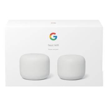 Læring wafer Svare Google Nest Wifi AC2200 Mesh System Router and Point with Google Assistant  (2-Pack) - Snow in the Mesh Wi-Fi Systems department at Lowes.com