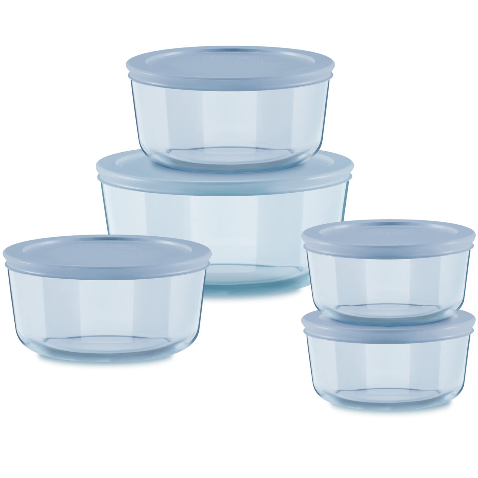 PYREX Multisize Glass Bpa-free Reusable Food Storage Container Set with ...