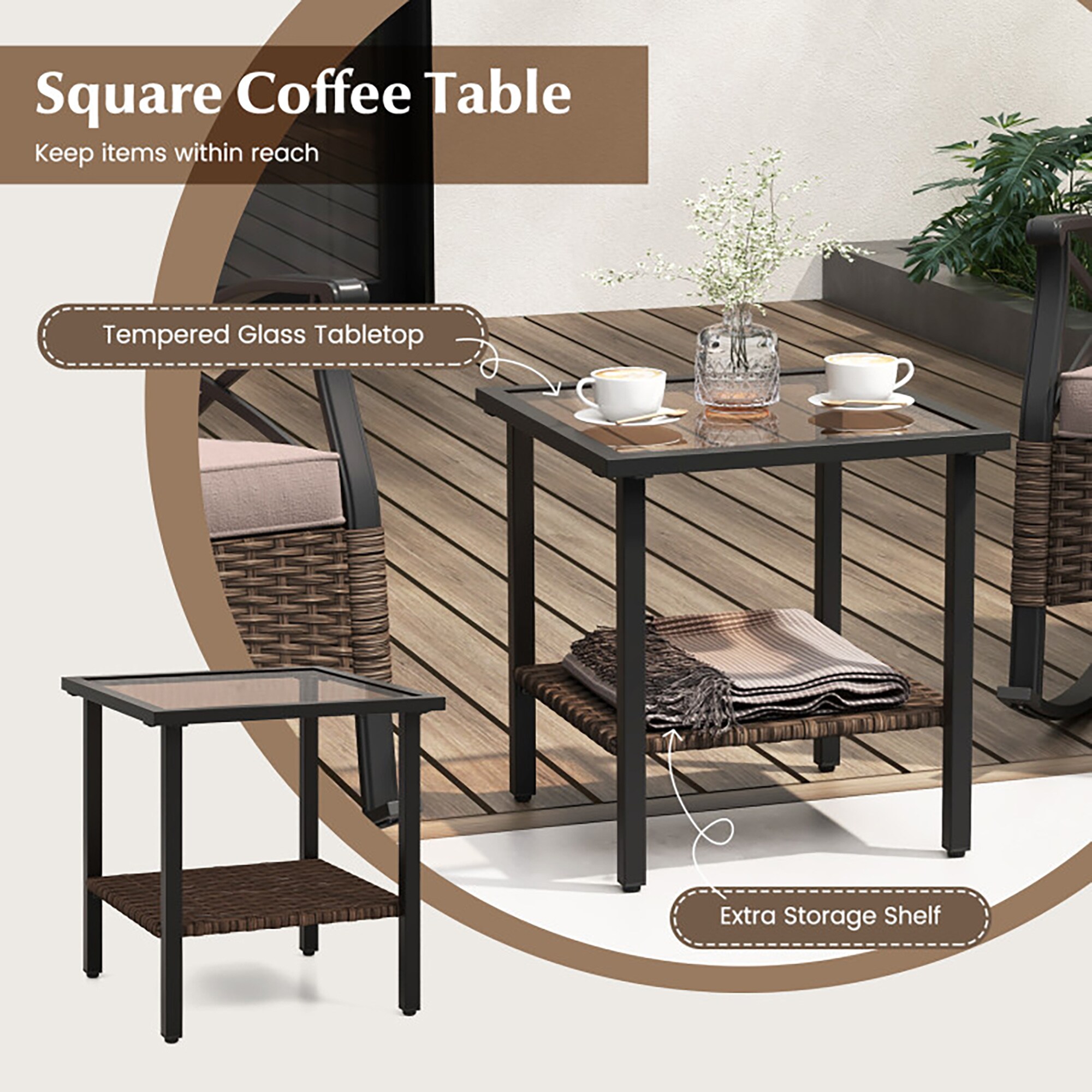 CASAINC CN-WFQ07-GY Patio-Conversation-Sets - View #7