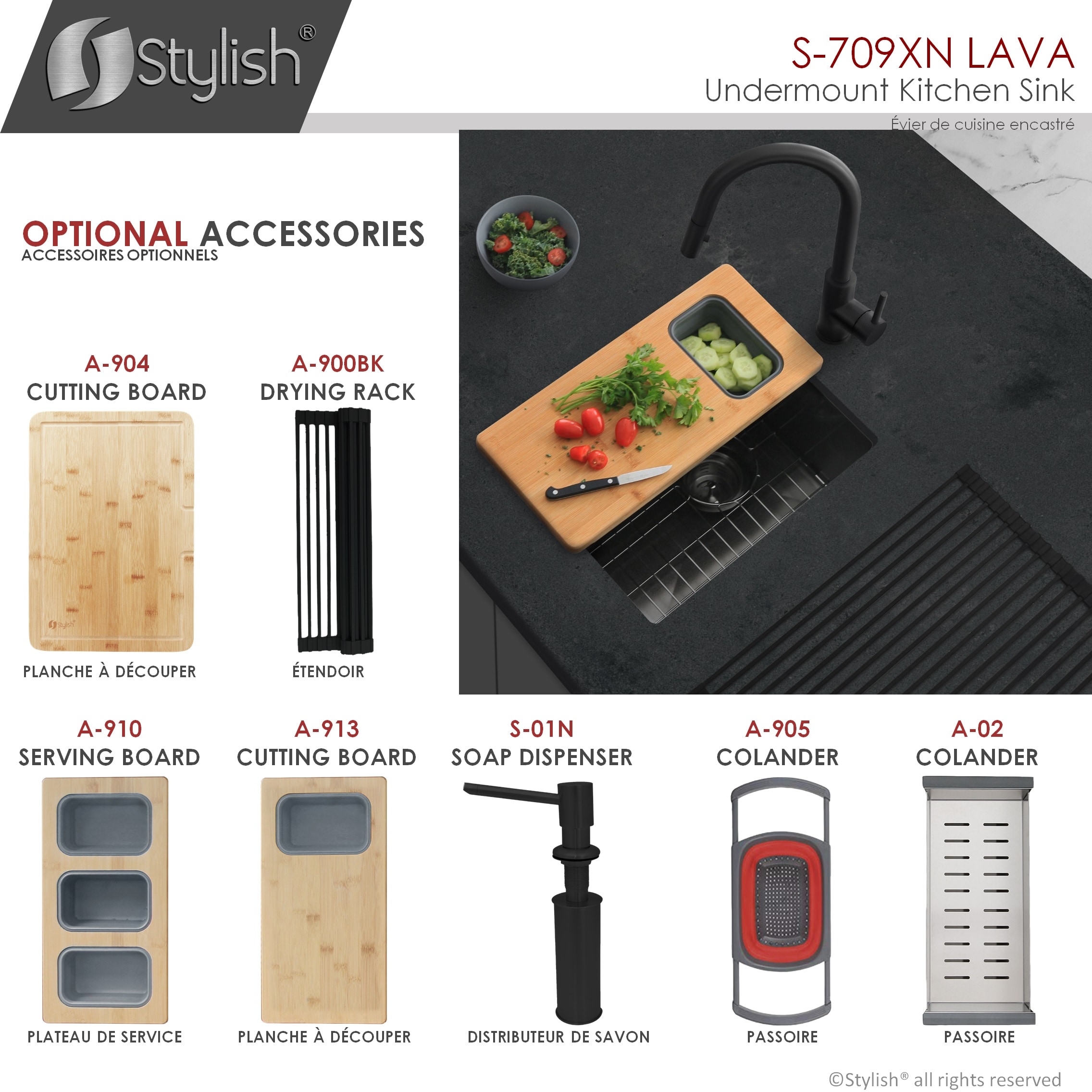 Stylish S-709XN1 Kitchen-Sinks - View #13