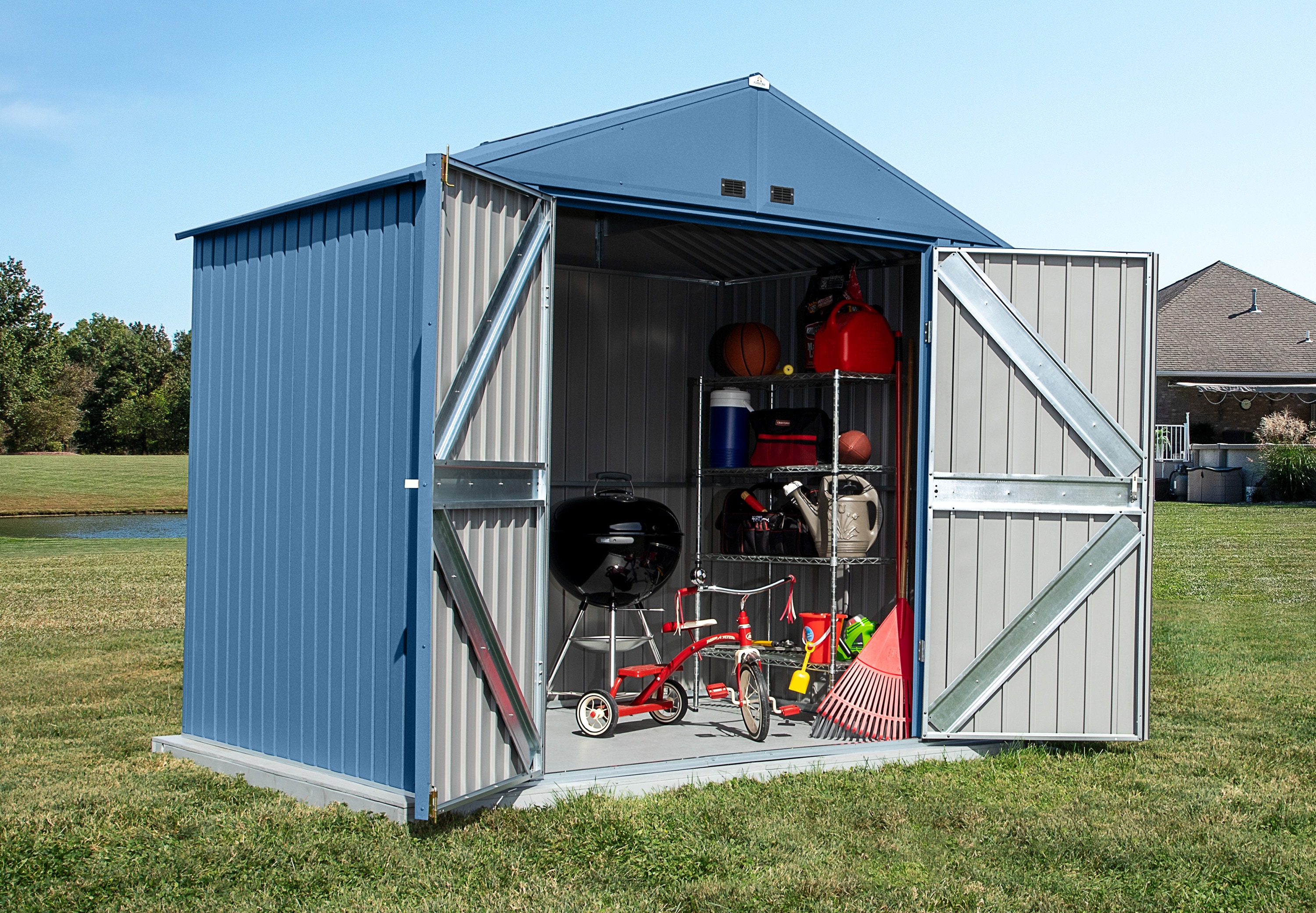 Arrow EG86BG Metal-Storage-Buildings-Sheds - View #9