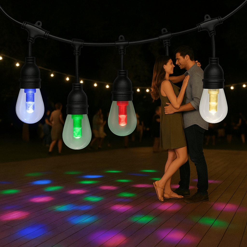 Novelty Lights S14-RGBWW-24-BK Patio-String-Lights - View #4
