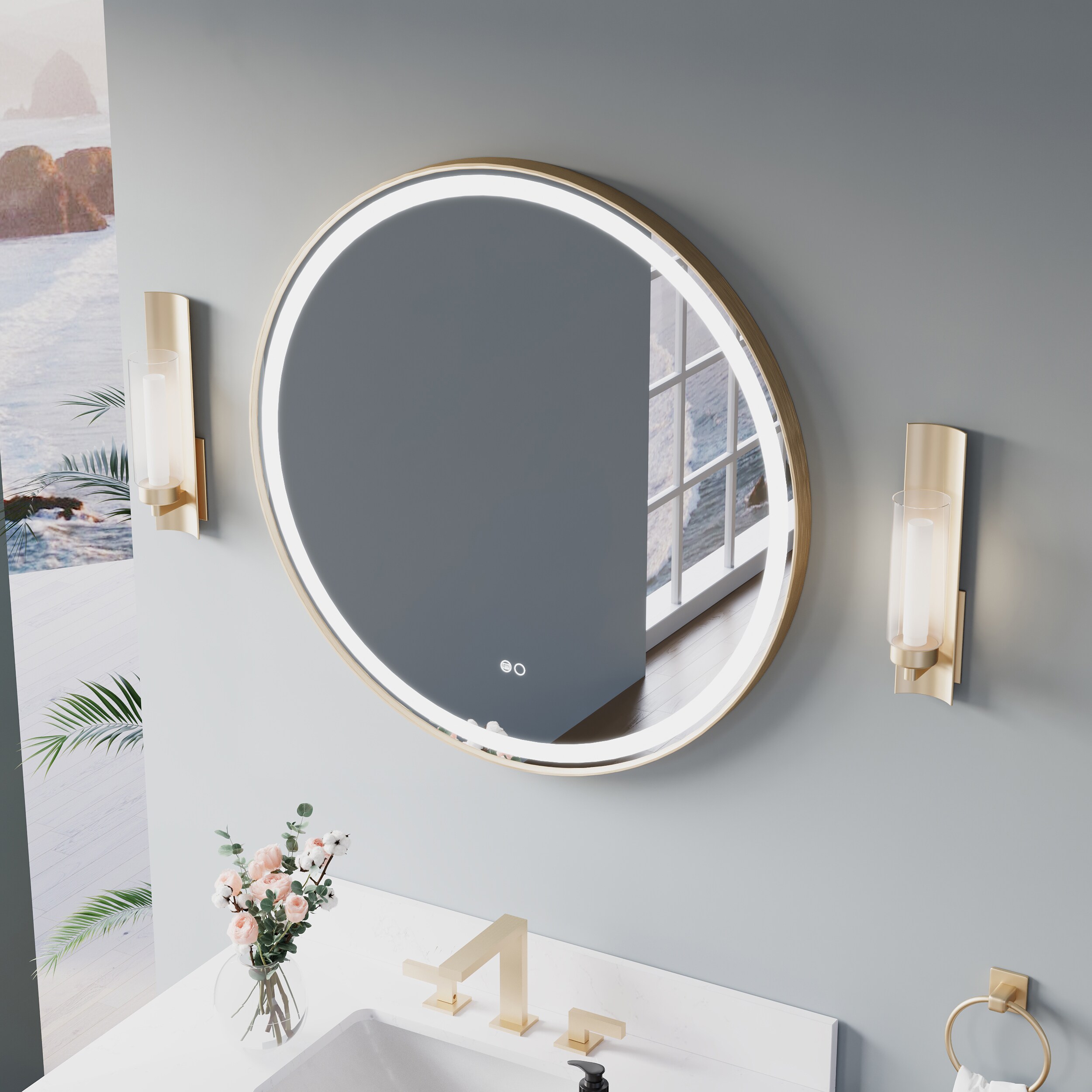 WELLFOR EX-2MC2026LBK Framed-Bath-Mirrors - View #10