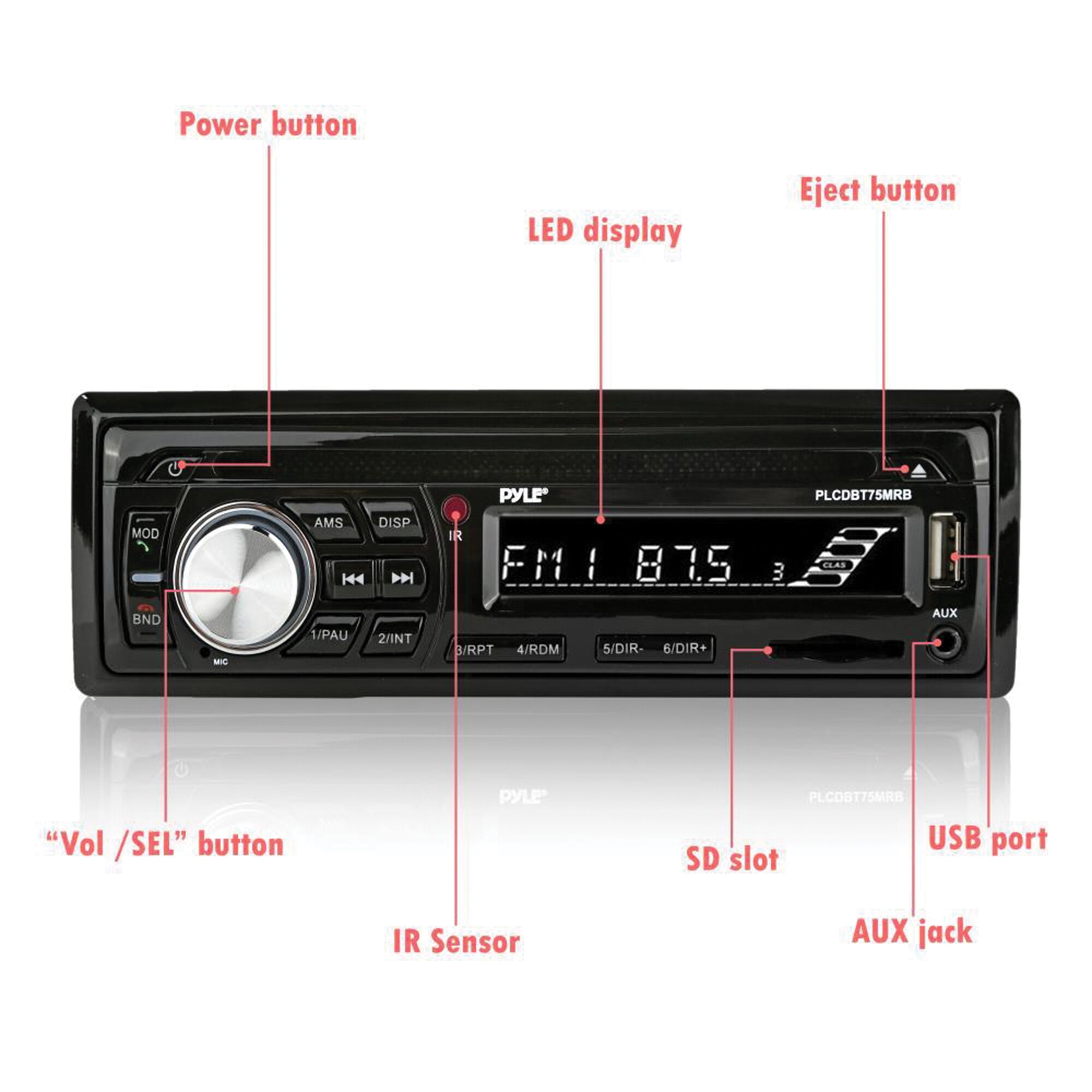 Pyle PLCDBT75MRB Boat-Electronics - View #6