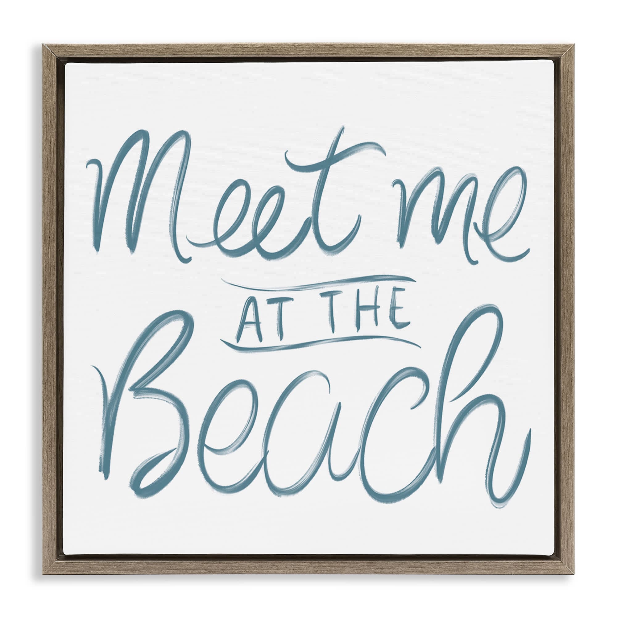 Stupell Industries BS-835-FFE-17X17 Minimal Meet At Beach Floating Frame design by SunDance Group