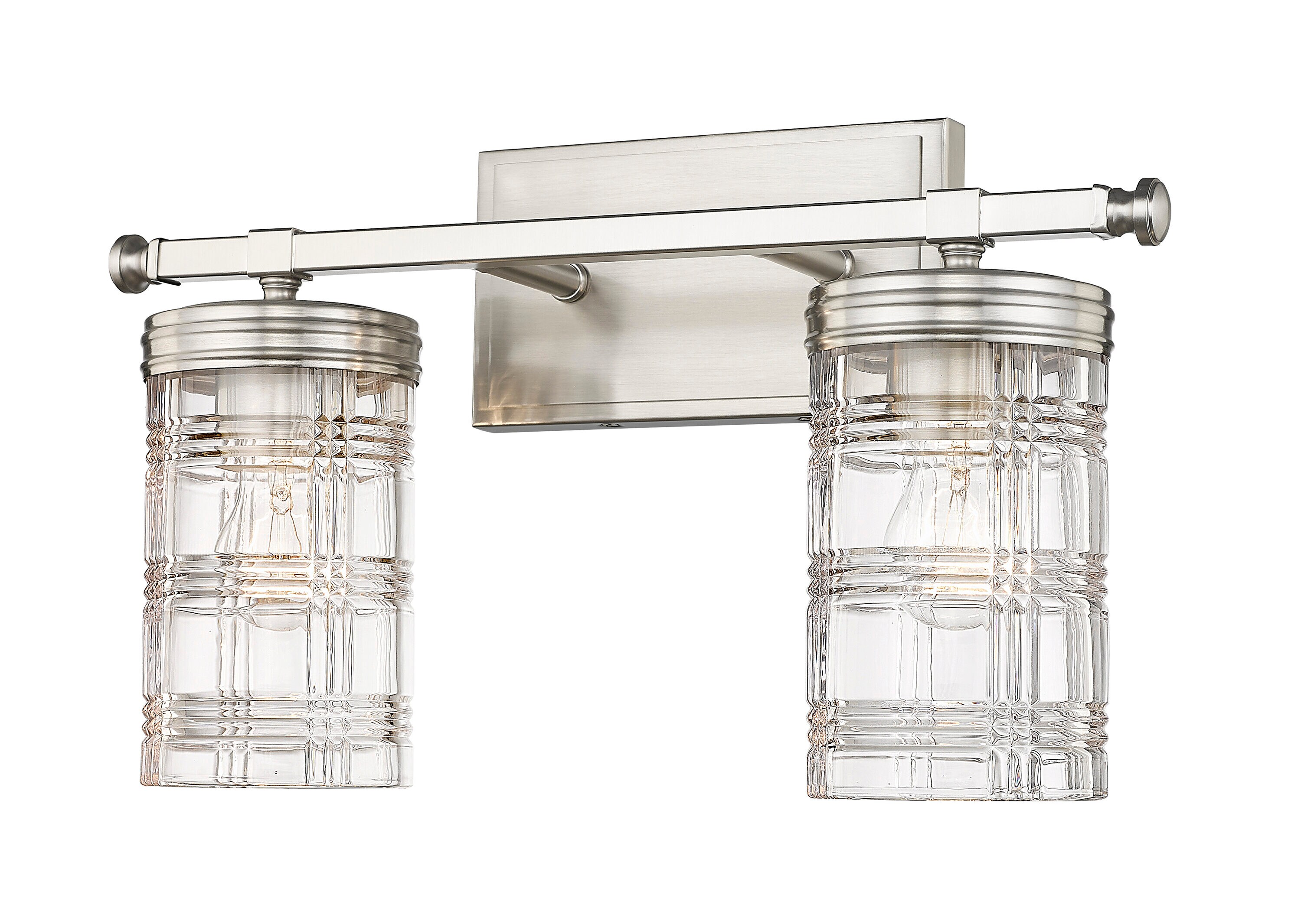 Z-Lite 344-2V-BN Archer 17.75-in 2-Light Brushed Nickel Transitional Vanity Light