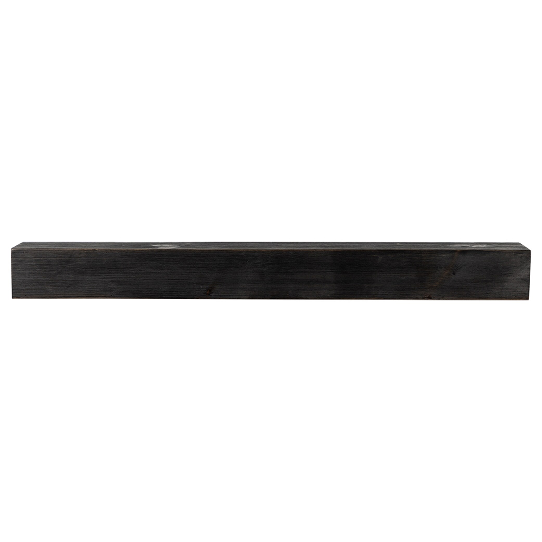 Modern Ember EASTPORT-60X6-EB 60-in W x 6-in H x 8-in D Ebony Black Pine Rustic Fireplace Mantel