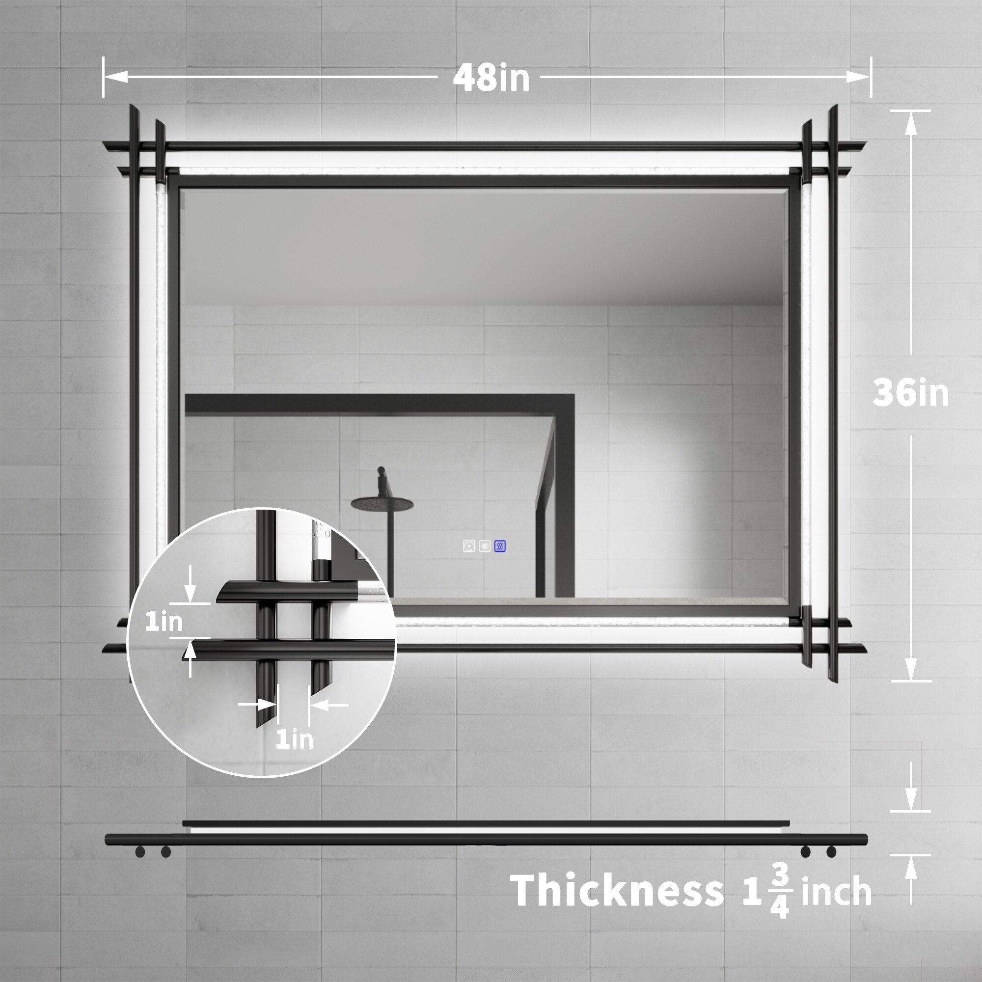 AAZJ DR-P284025 Framed-Bath-Mirrors - View #15