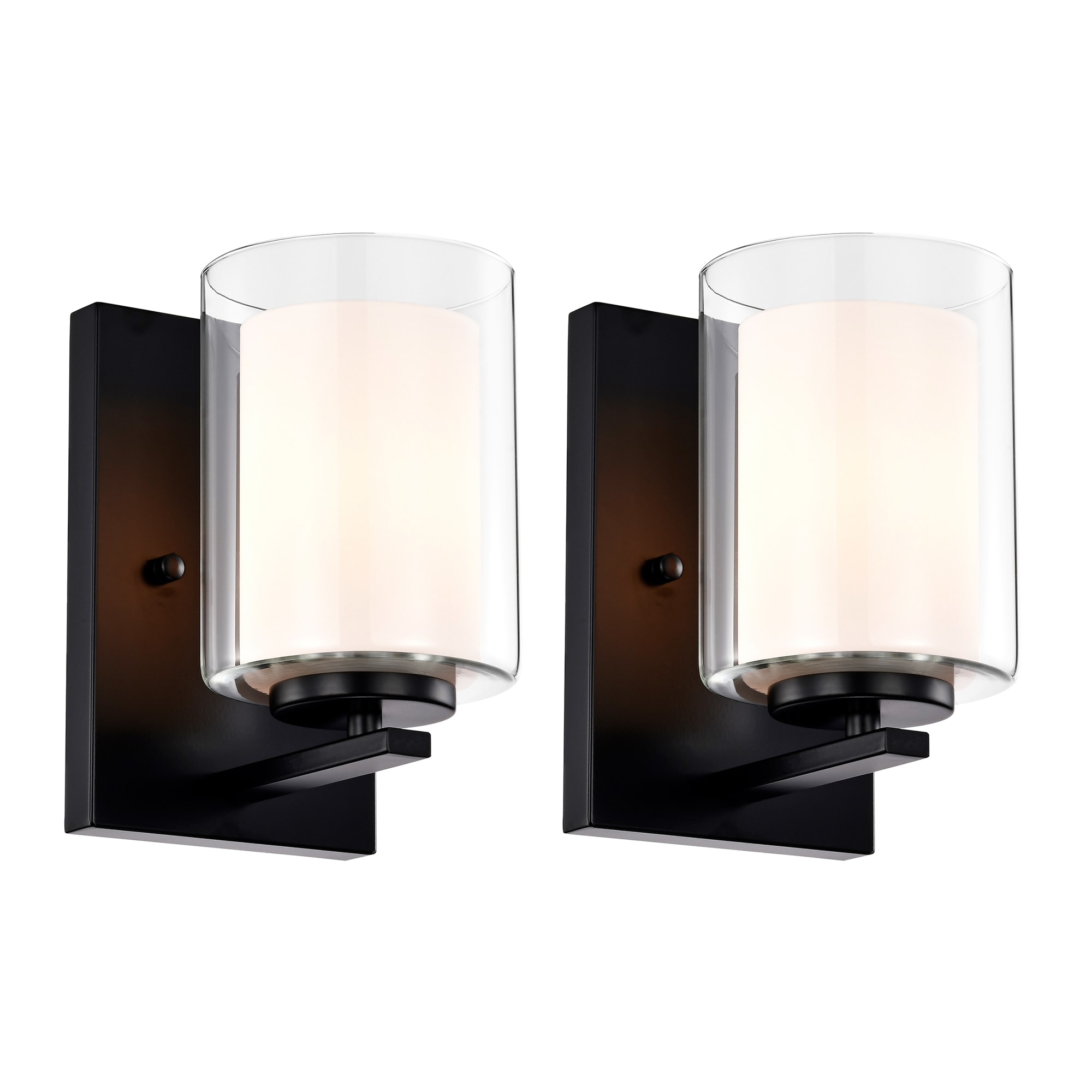 Edvivi 5-in 1 Light Matte Black French country/cottage Bathroom Vanity light