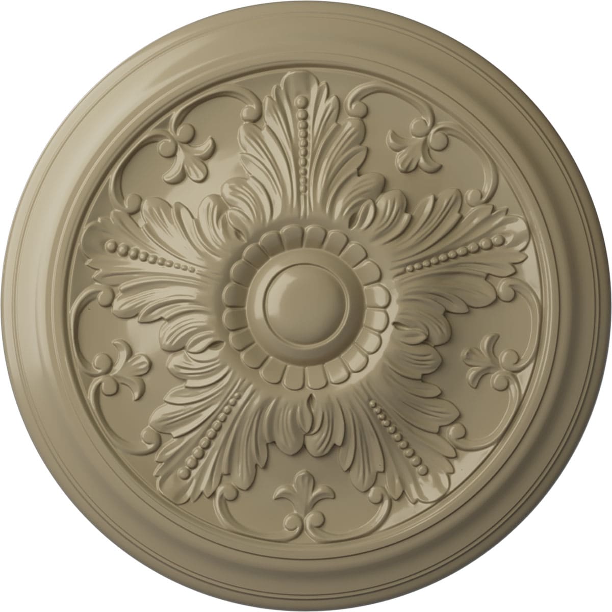 Ekena Millwork CM17VIGDF Vienna 16.875-in W x 16.875-in L Painted Gobi Desert Polyurethane Whole Ceiling Medallion