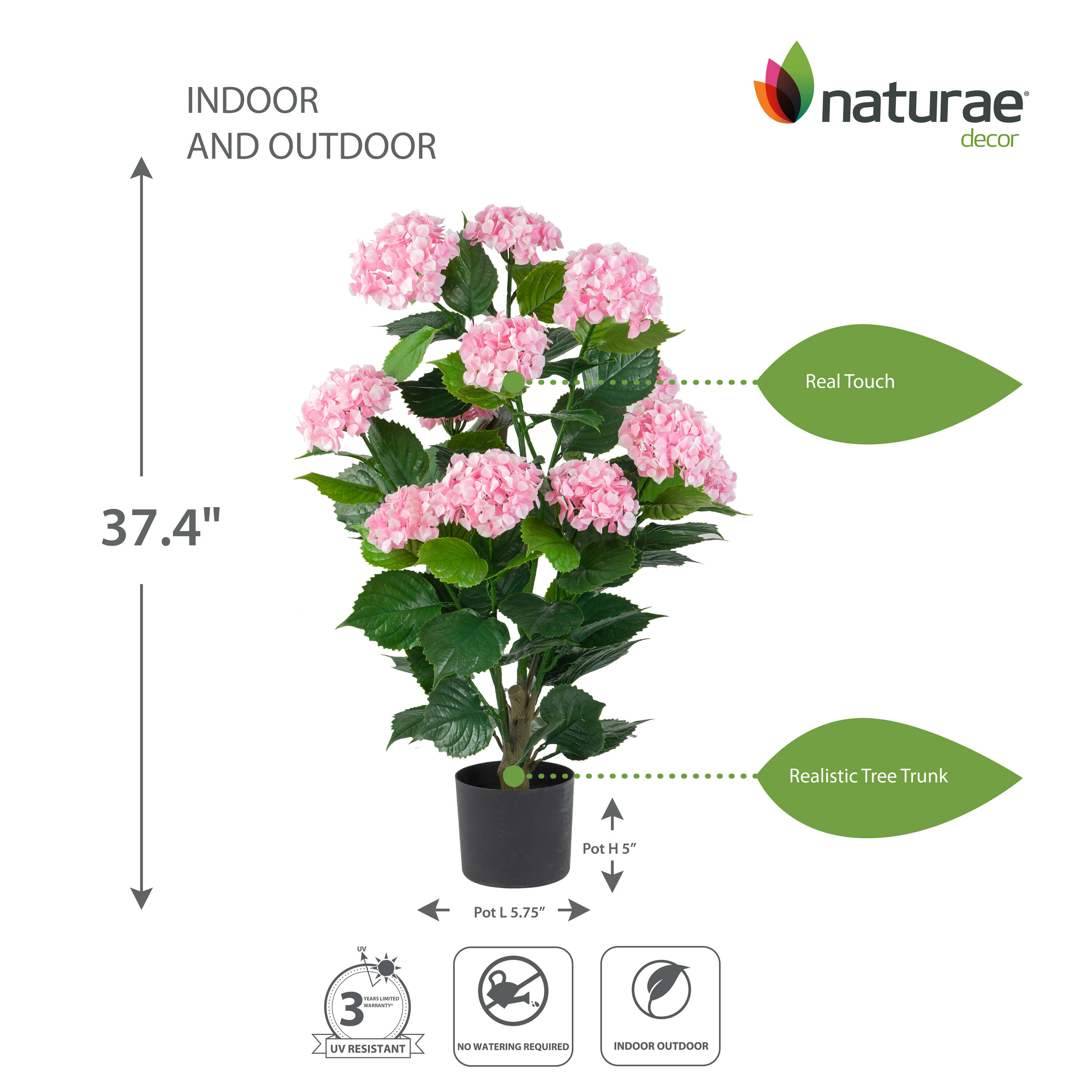 naturae decor OUT-HYDPI-37W Artificial-Plants-Trees - View #2