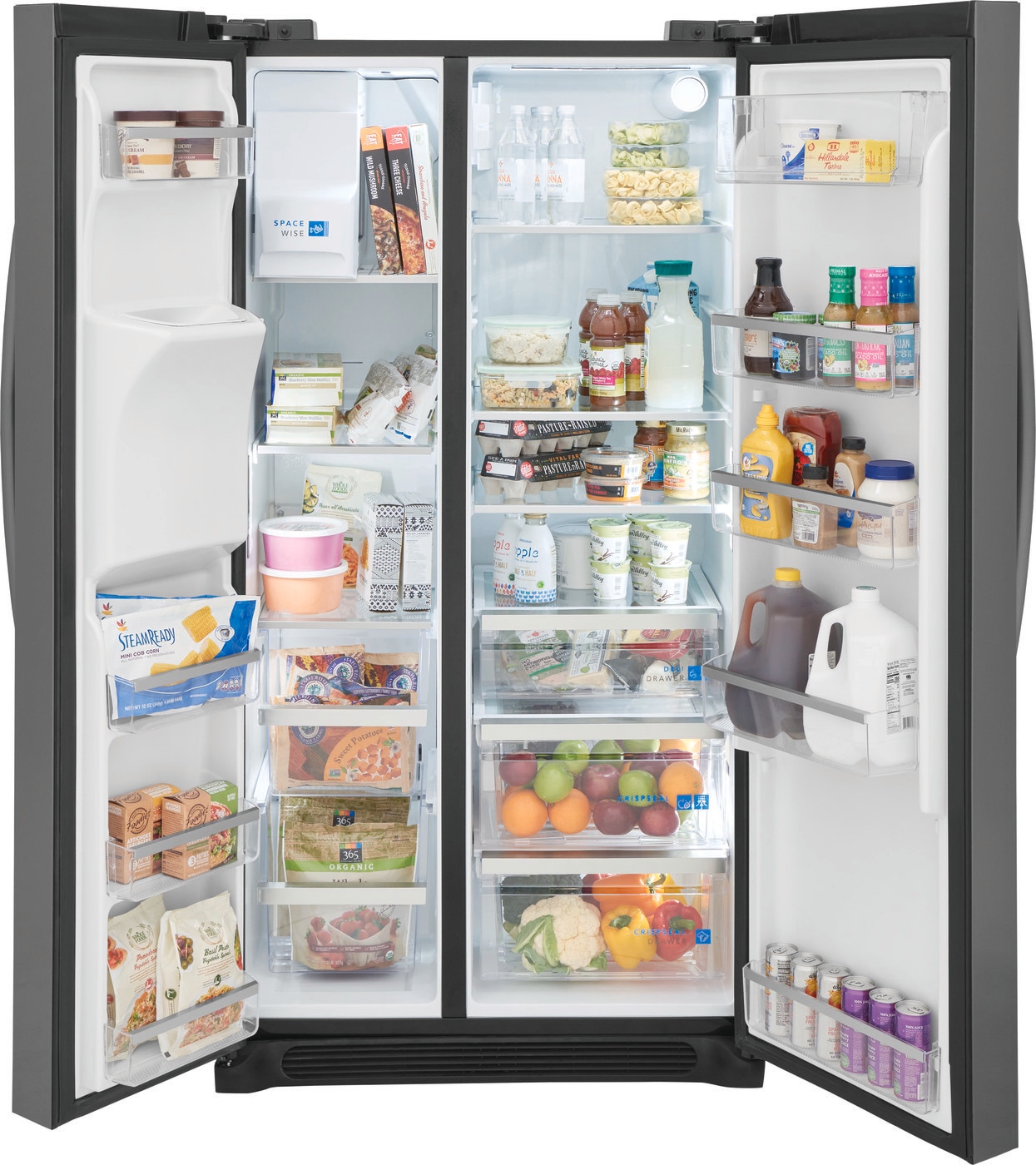 GE 21.8-cu ft Counter-depth Side-by-Side Refrigerator with Ice