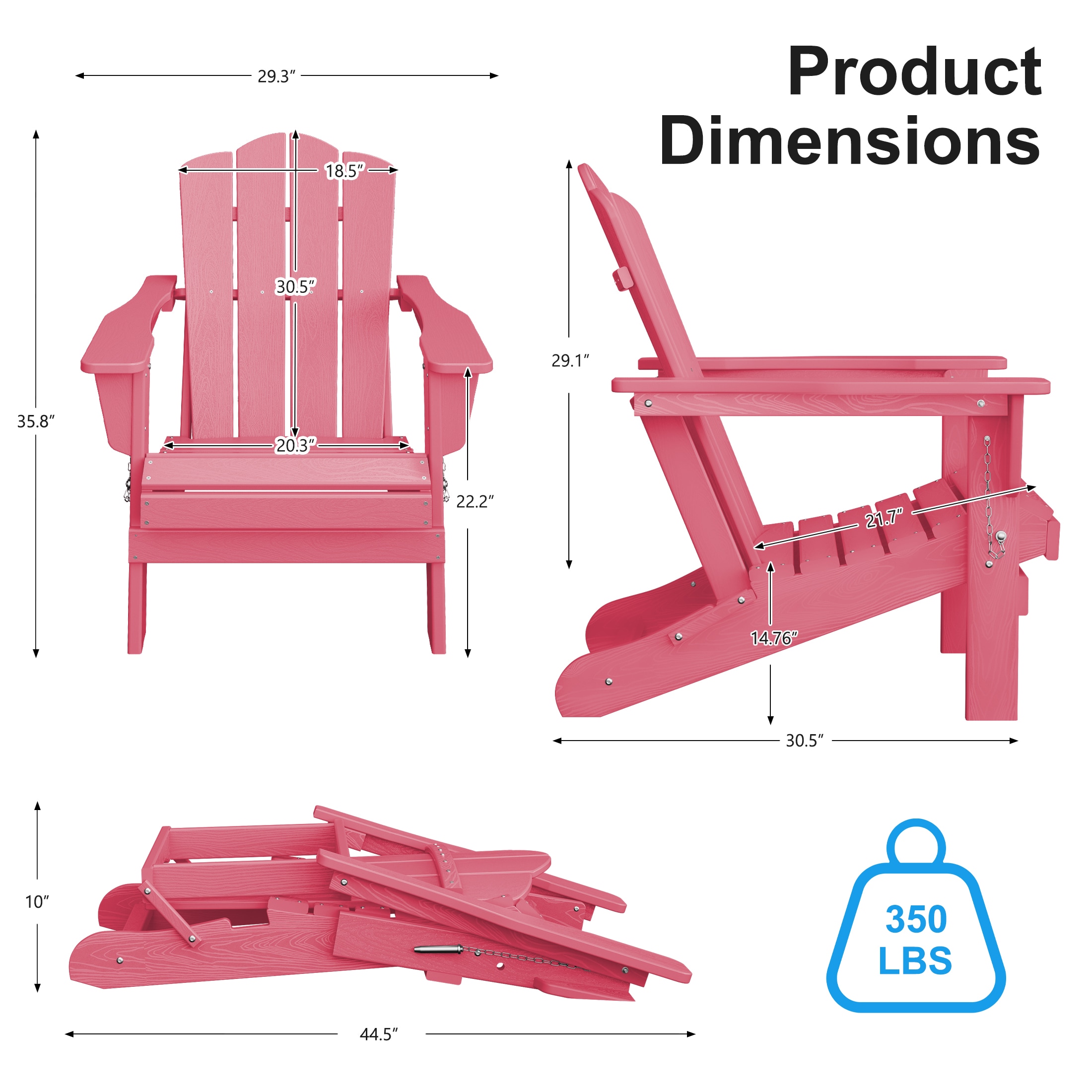 JEAREY PSQWY-ZD-PK Patio-Chairs - View #5