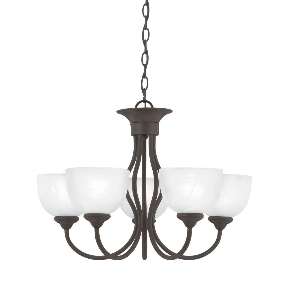 Thomas Lighting SL801563 Tahoe 5 -Light Distressed Brown Transitional For Use in Bedrooms, Dining Rooms, Foyers, Kitchens, Living Rooms Chandelier