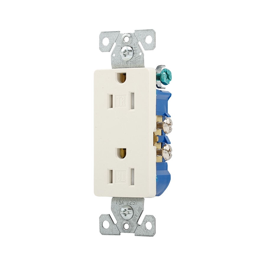 Eaton TR1107LA-SP-L 15 -Amp 125-volt Tamper Resistant Residential Decorator Outlet Light almond
