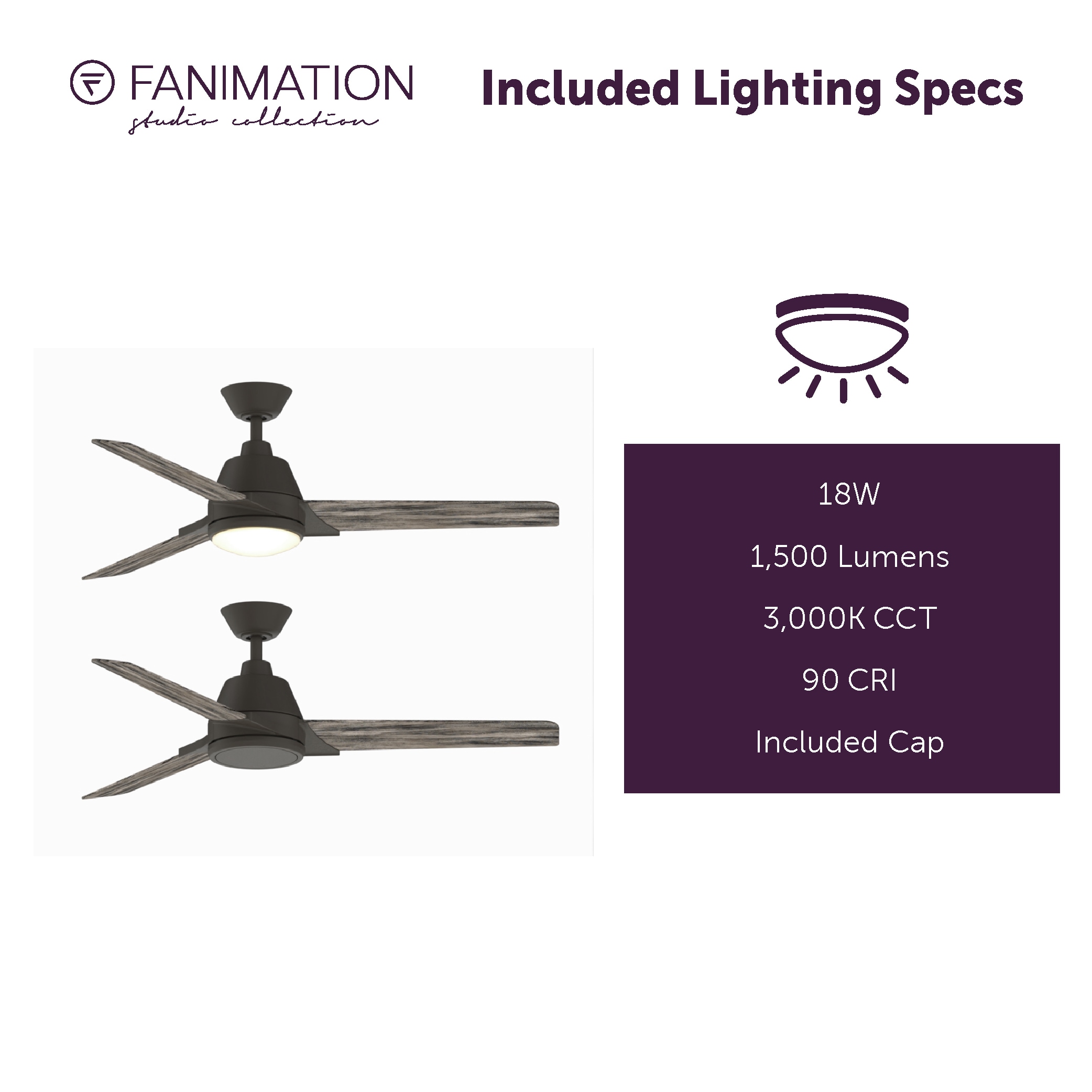 Fanimation Studio Collection LP8406LGR Ceiling-Fans - View #9