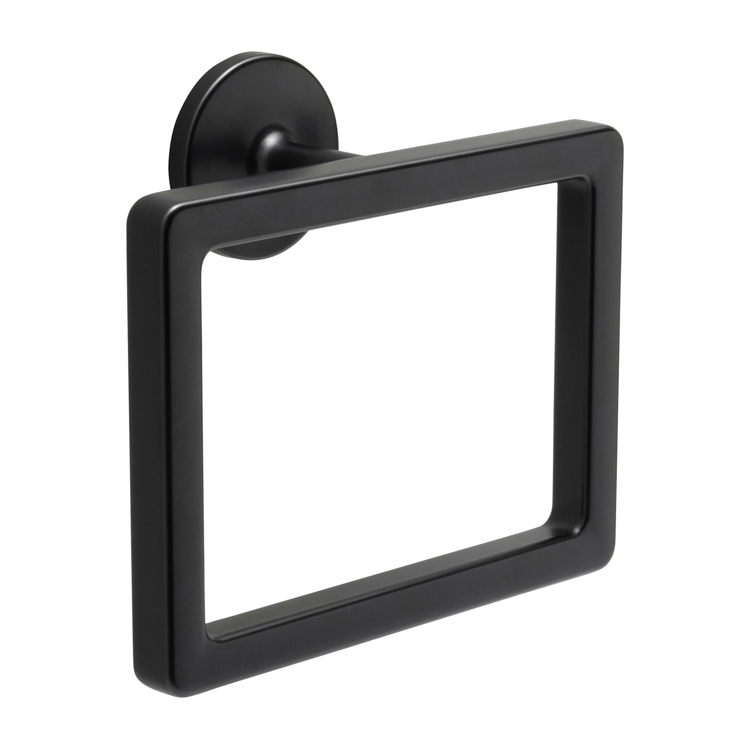 Hickory Hardware H079606-MB Woodward Matte Black Wall mount Single Towel Ring